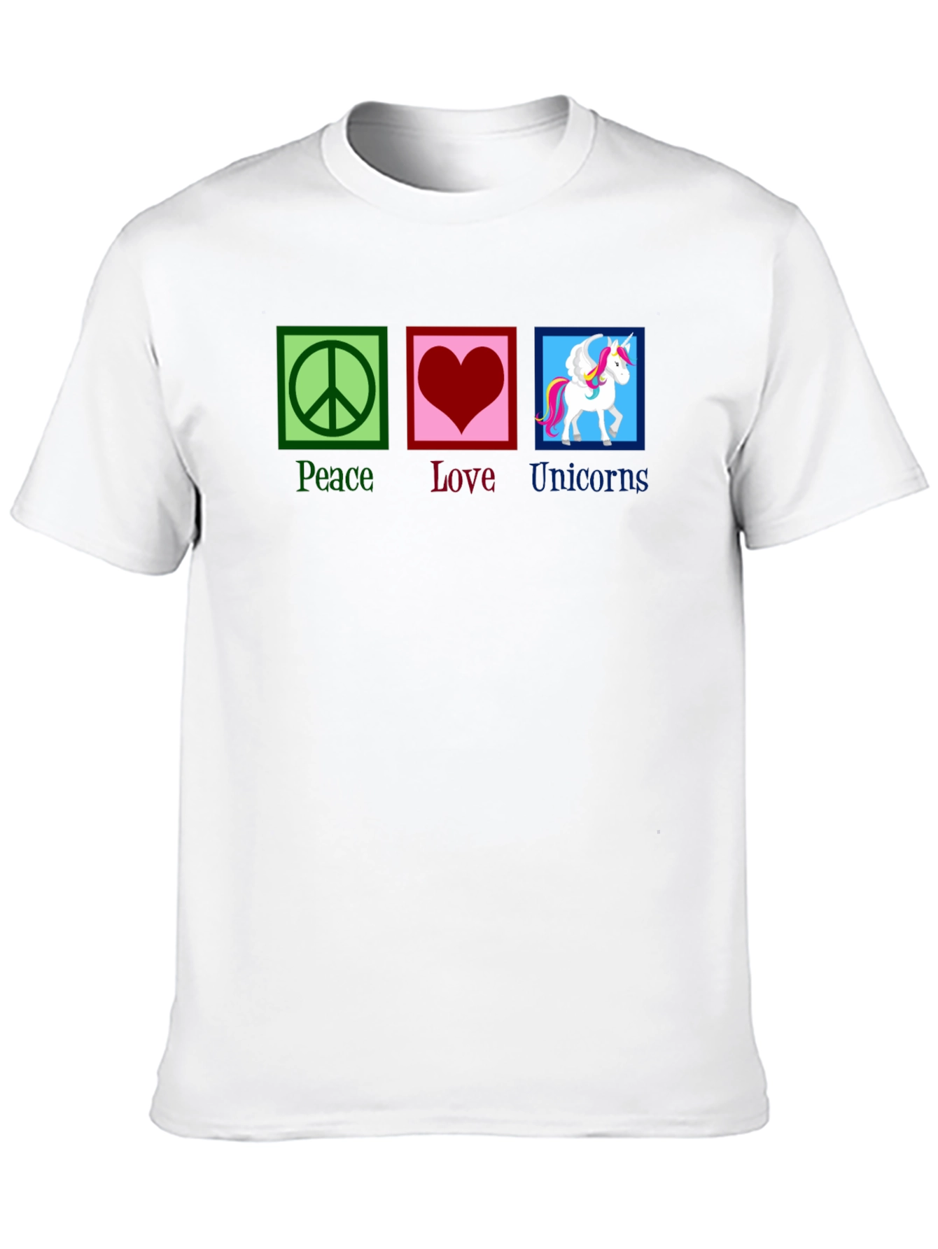 Camiseta Peace Love Unicorns para hombre