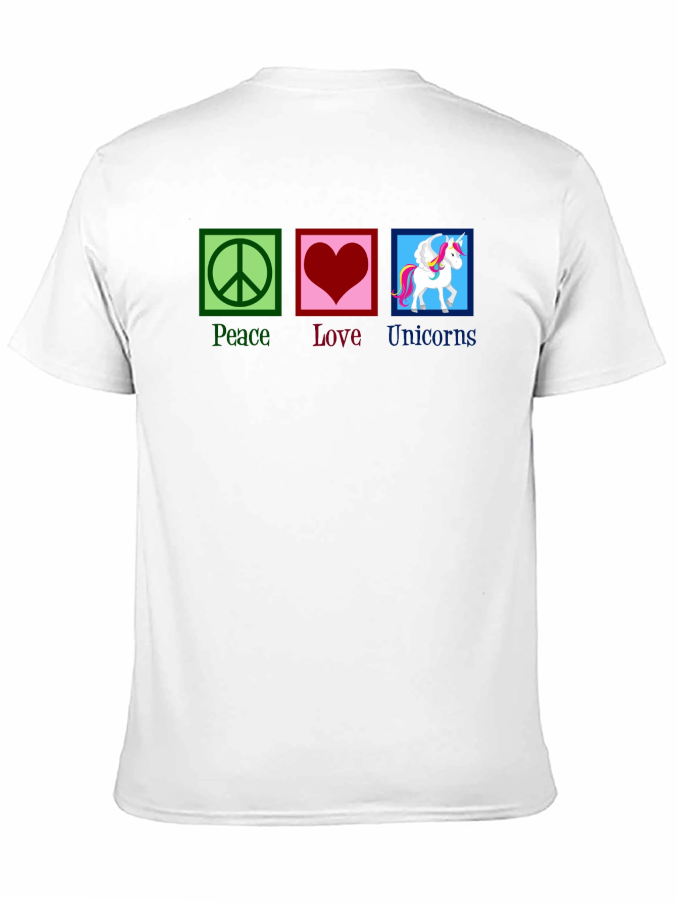 Camiseta Peace Love Unicorns para hombre