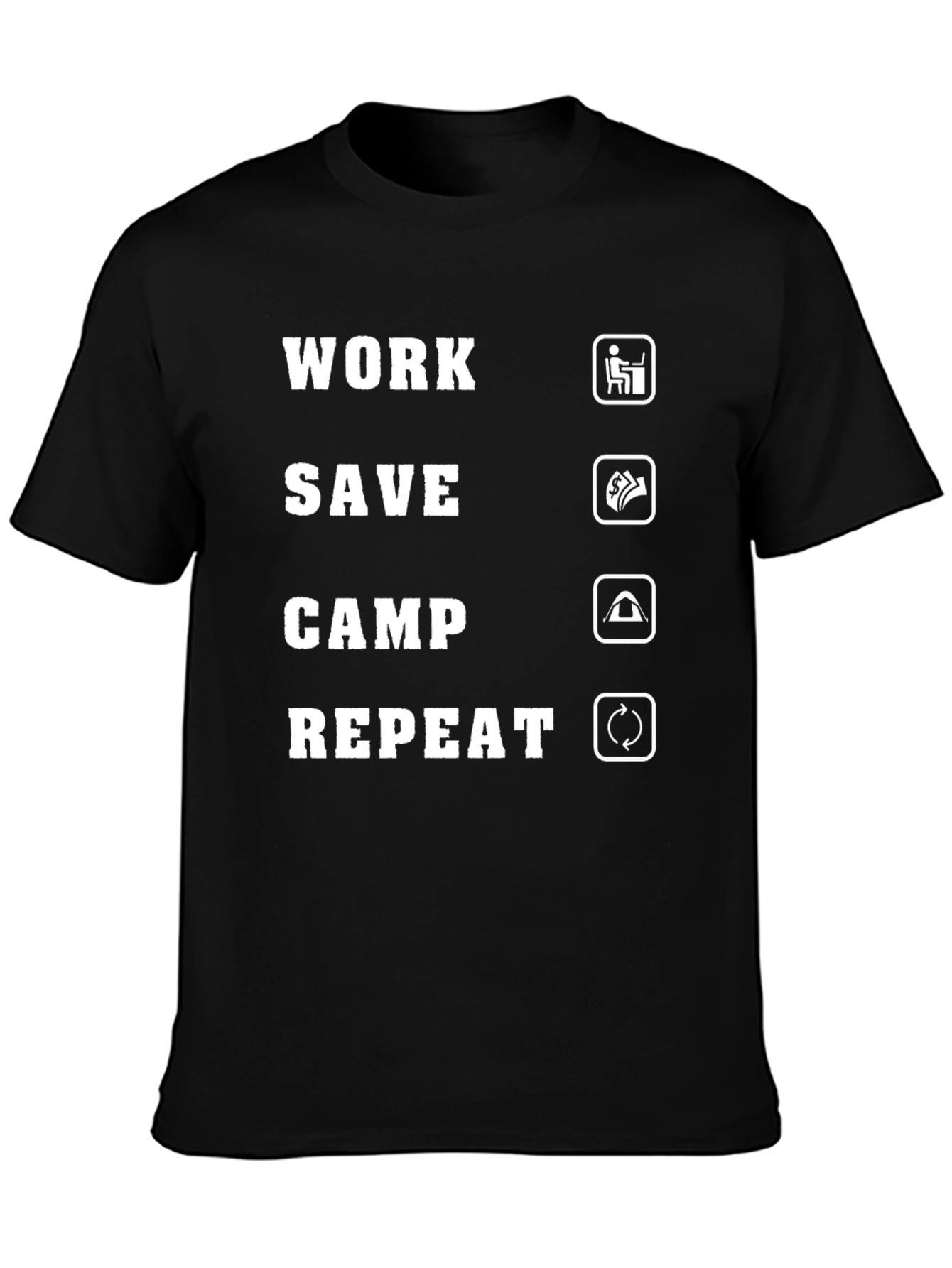 Camiseta Hombre Work Save Camp Repeat