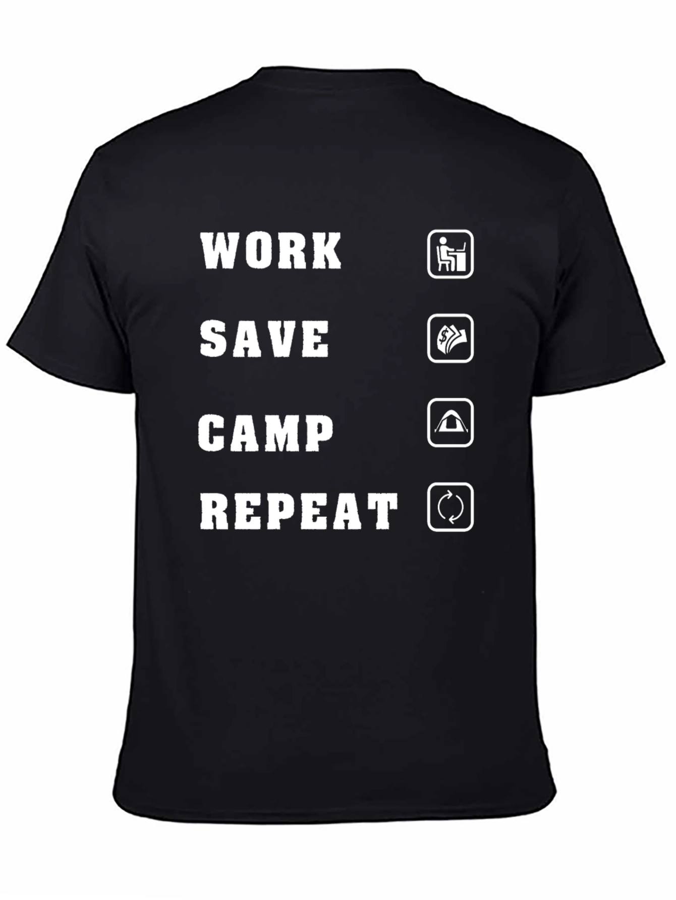 Camiseta Hombre Work Save Camp Repeat