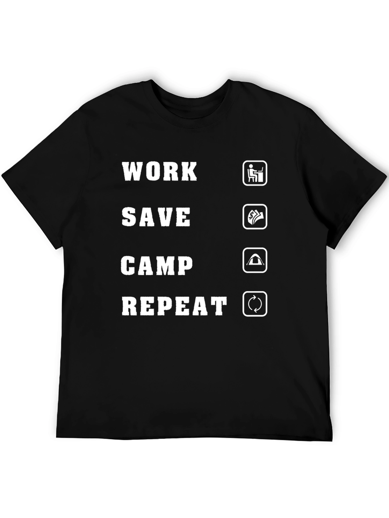 Camiseta Hombre Work Save Camp Repeat