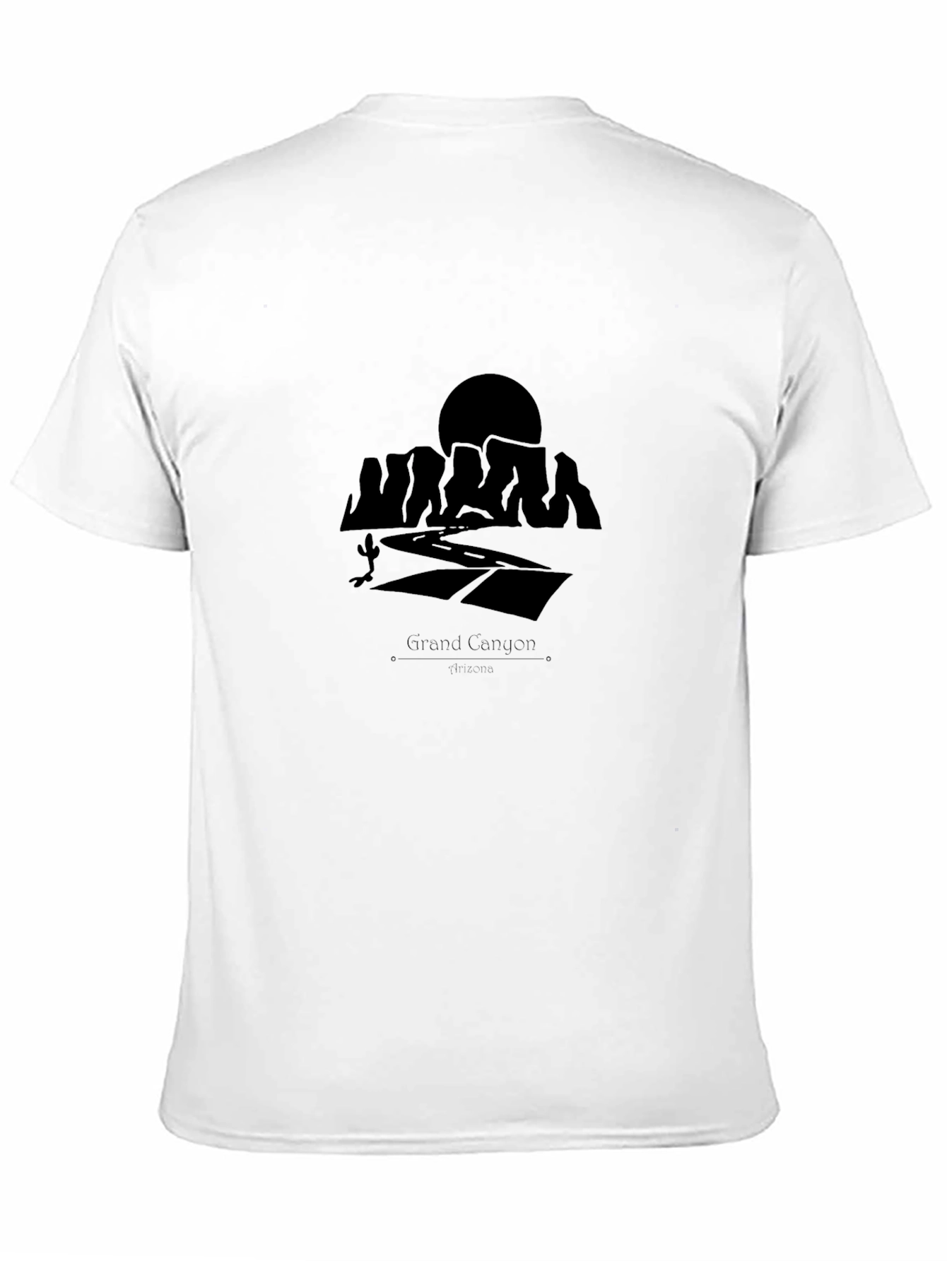 Camiseta Negra Clásica con Diseño Grand Canyon