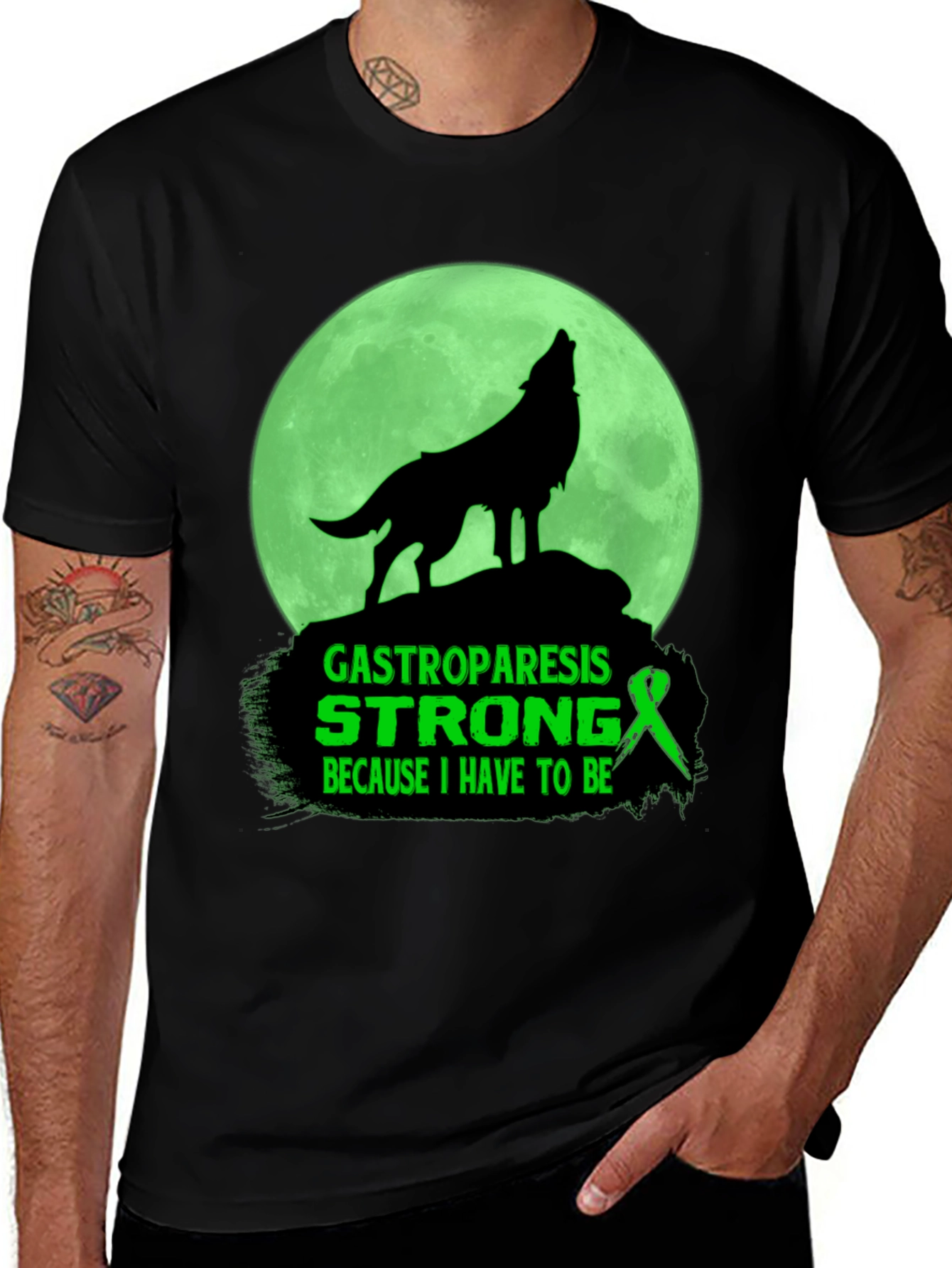 Camiseta Gastroparesia Wolf Strong