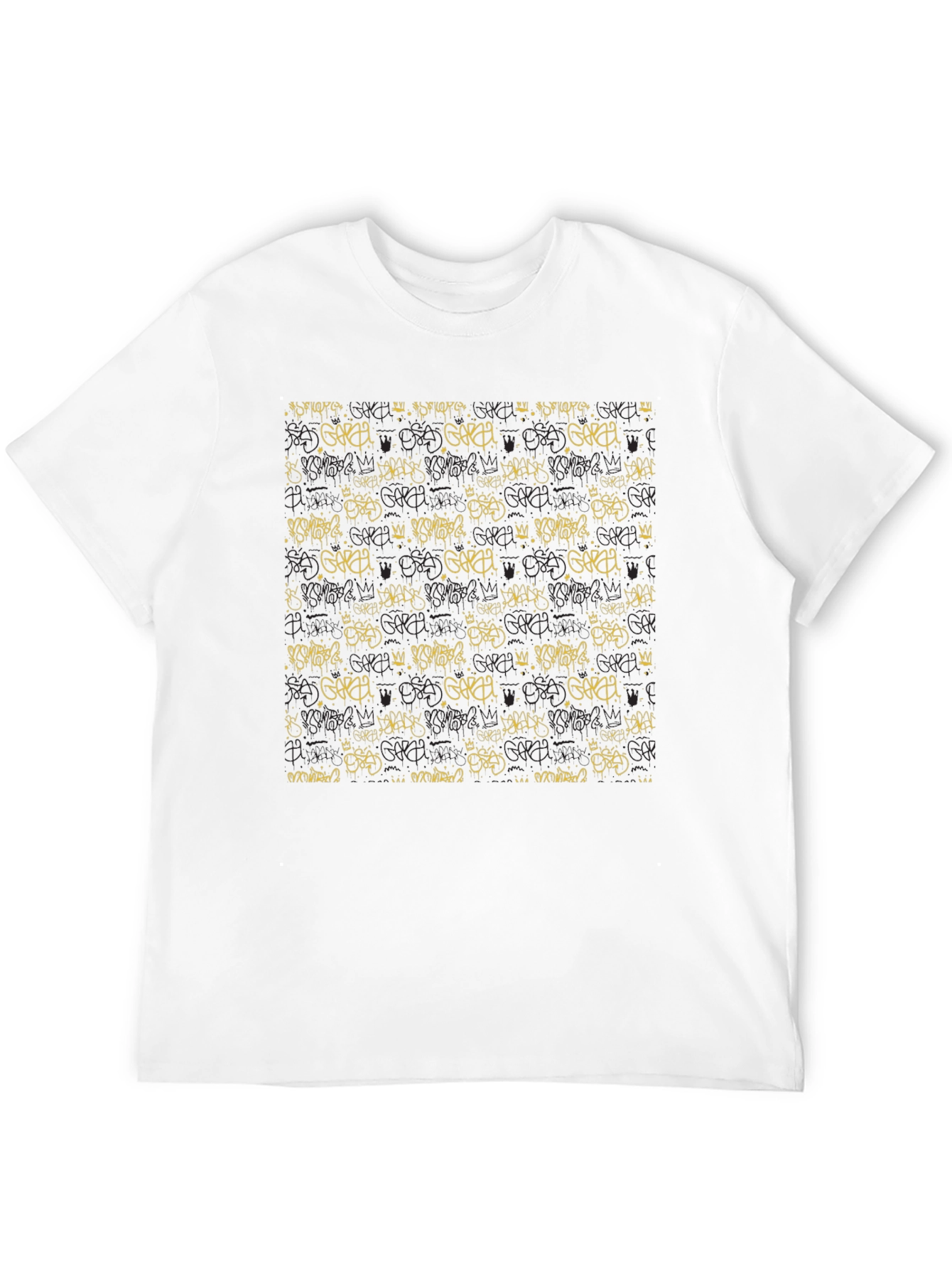 Camiseta Negra Estampada Urbana para Hombre