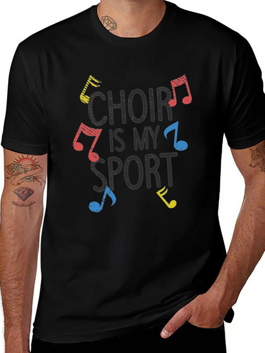 Camiseta Negra Choir is My Sport para Amantes de la Música