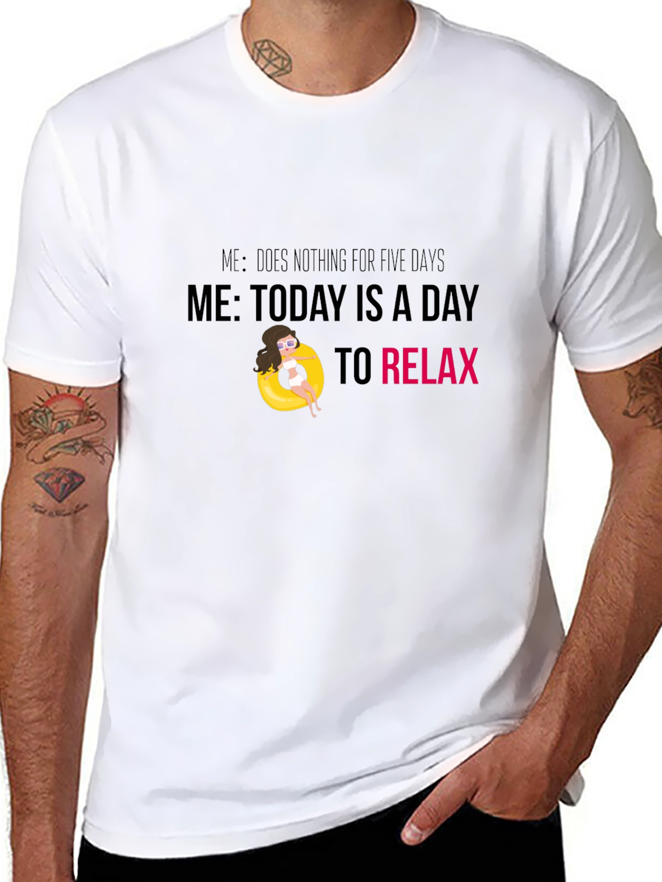 Camiseta Negra Relax - Día de Descanso