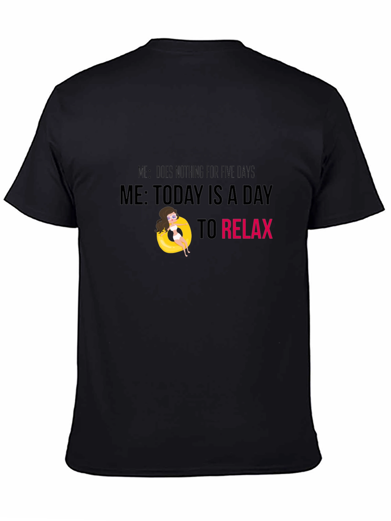 Camiseta Negra Relax - Día de Descanso