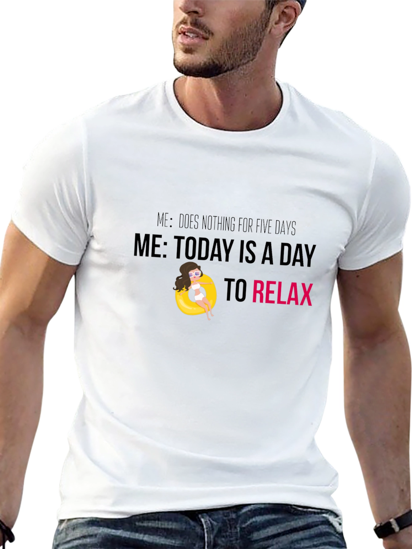 Camiseta Negra Relax - Día de Descanso
