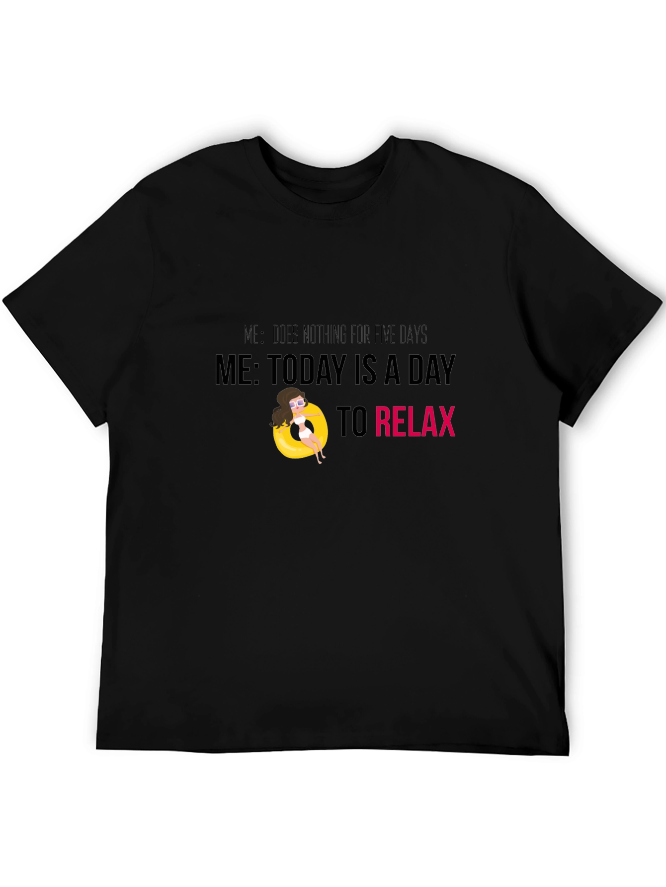 Camiseta Negra Relax - Día de Descanso