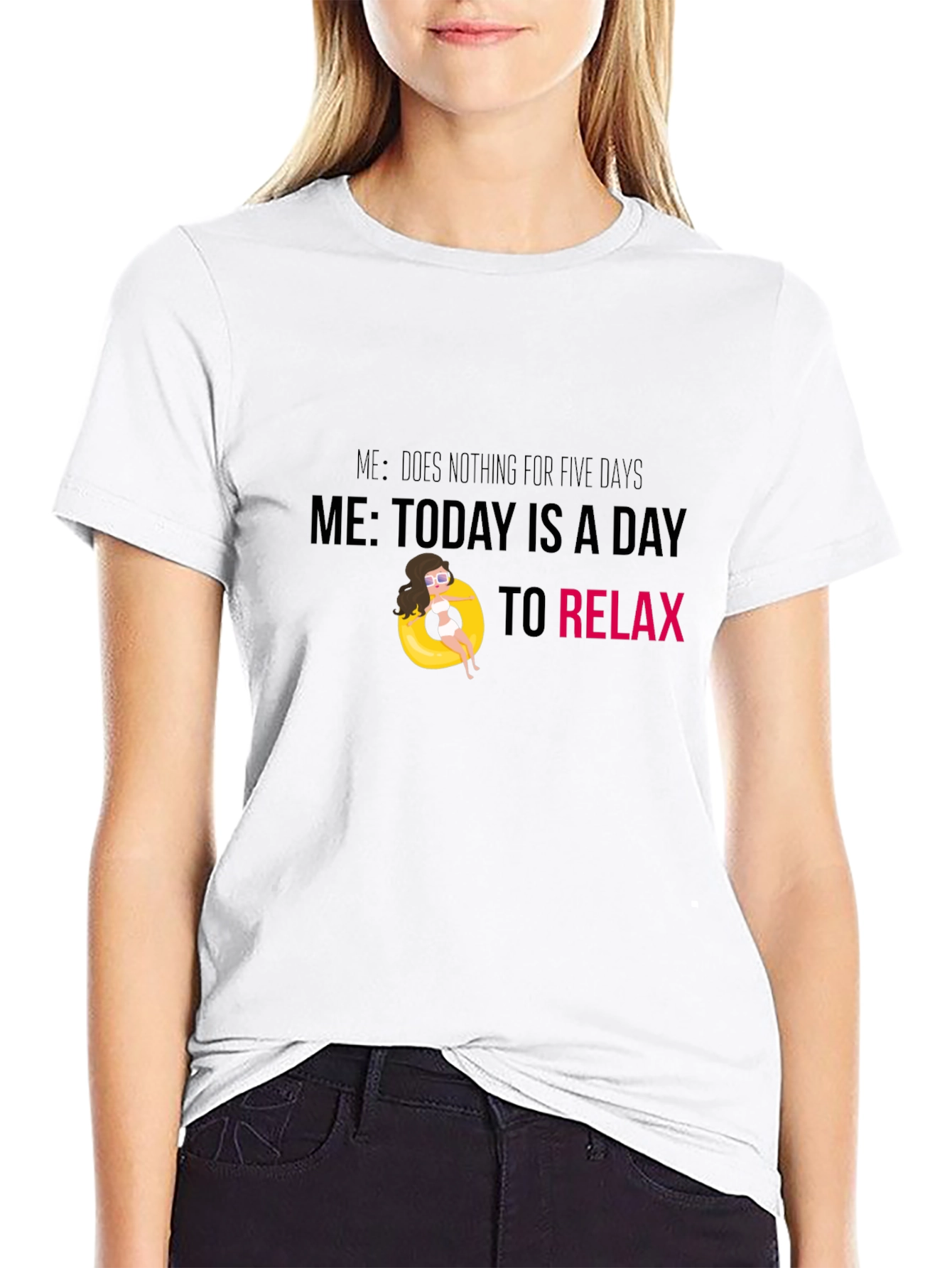 Camiseta Negra Relax - Día de Descanso