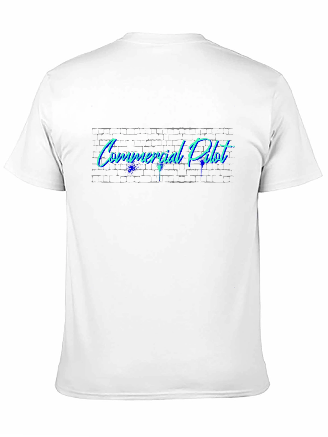 Camiseta Negra Commercial Pilot Estilo Graffiti