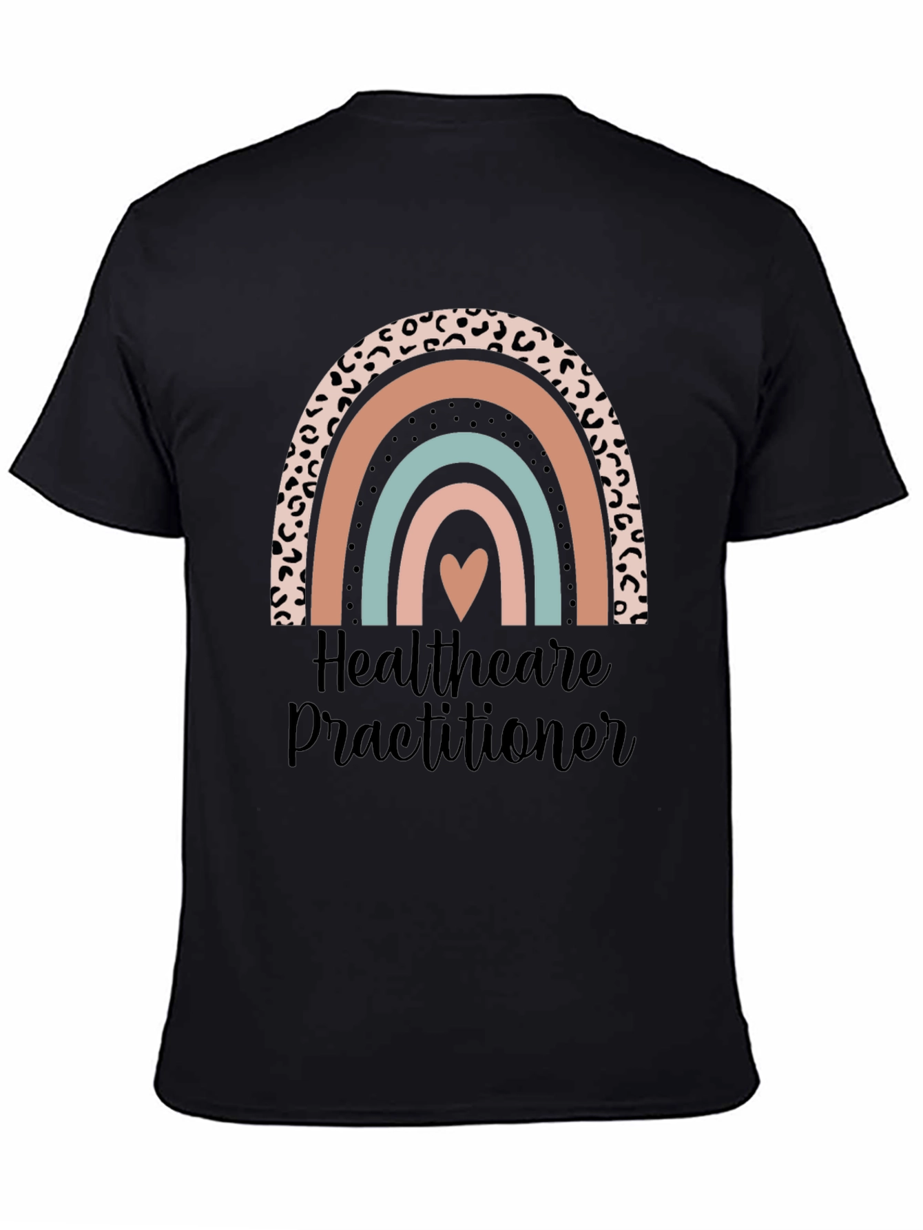 Healthcare Practitioner Rainbow Heart Graphic Tee
