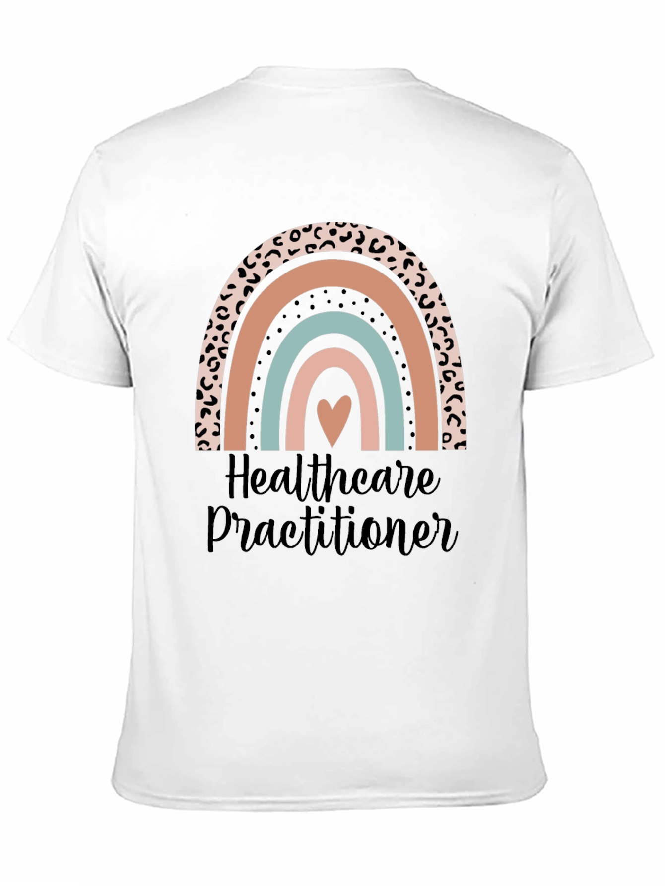 Healthcare Practitioner Rainbow Heart Graphic Tee