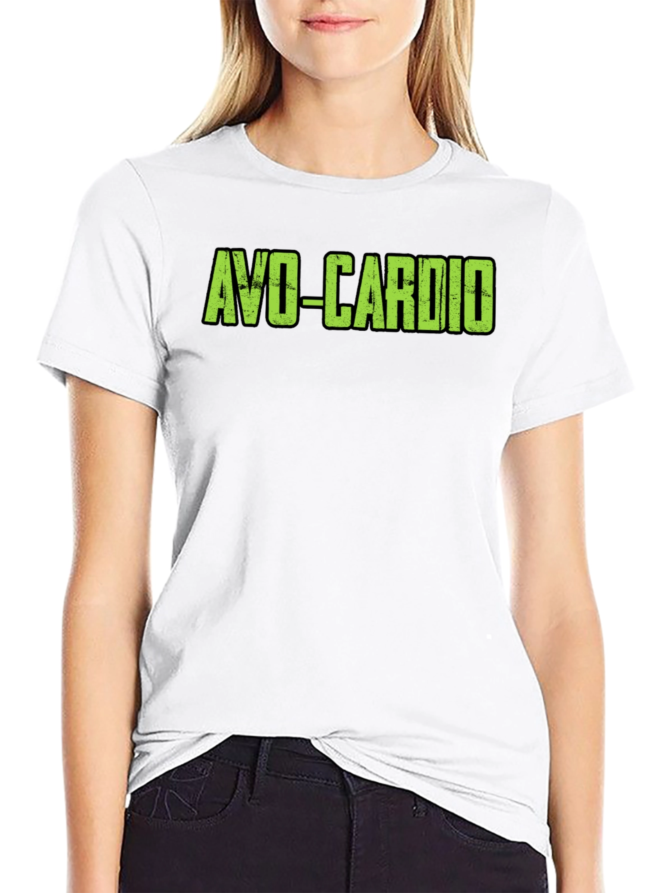 Camiseta Negra Avo-Cardio para Entrenamientos Divertidos