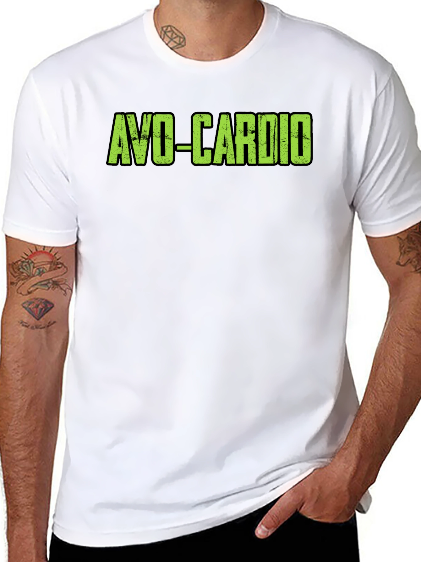 Camiseta Negra Avo-Cardio para Entrenamientos Divertidos