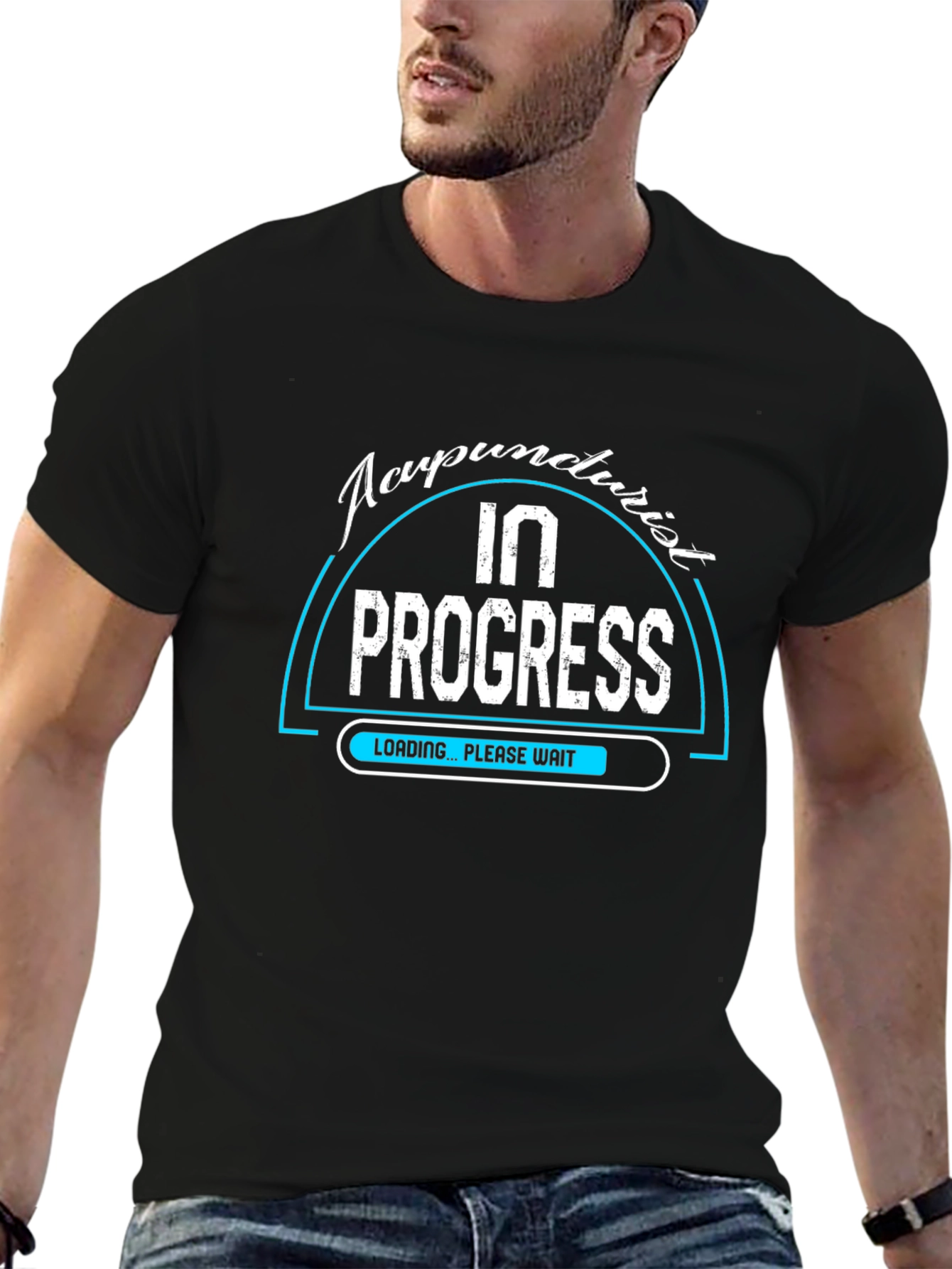 Camiseta Negra Acupunturista en Progreso