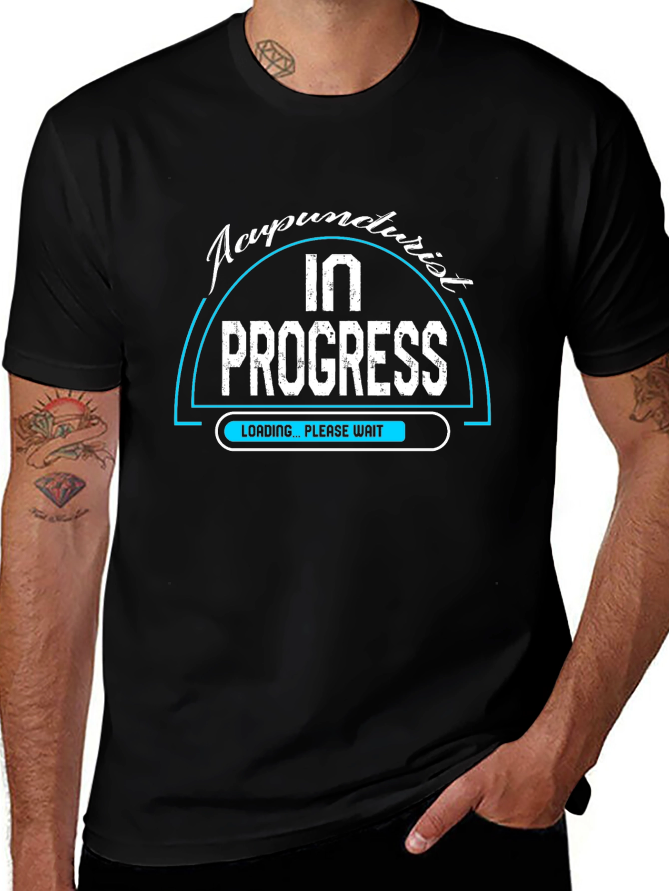 Camiseta Negra Acupunturista en Progreso