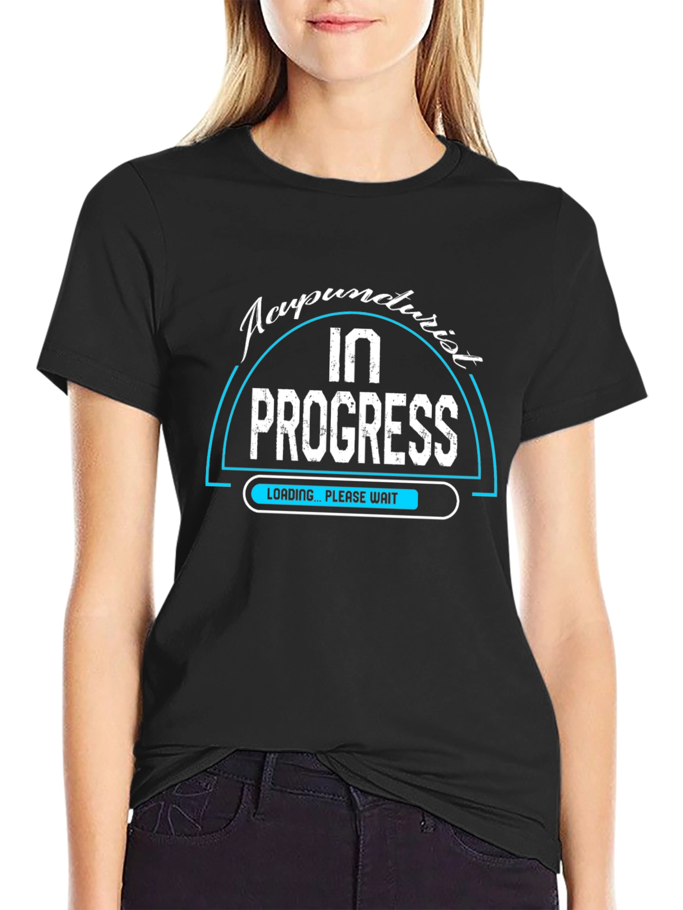 Camiseta Negra Acupunturista en Progreso