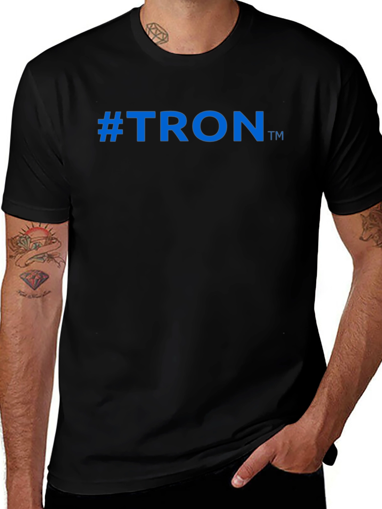Camiseta Negra #TRON para Hombre