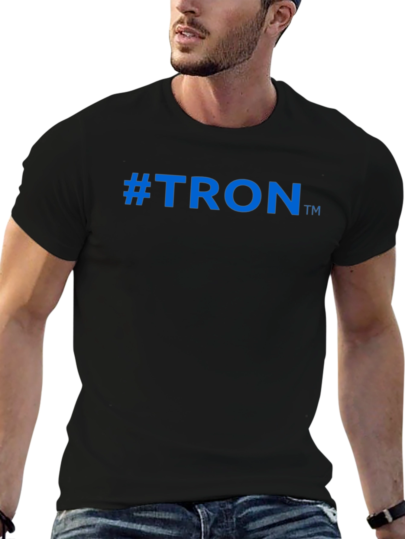 Camiseta Negra #TRON para Hombre