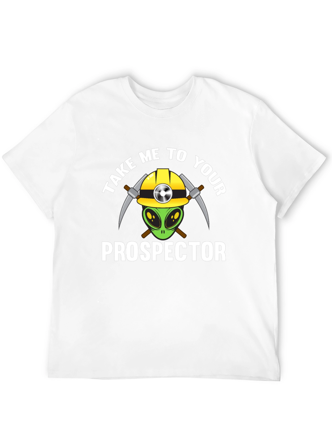 Camiseta Negra - Extraterrestre Minero