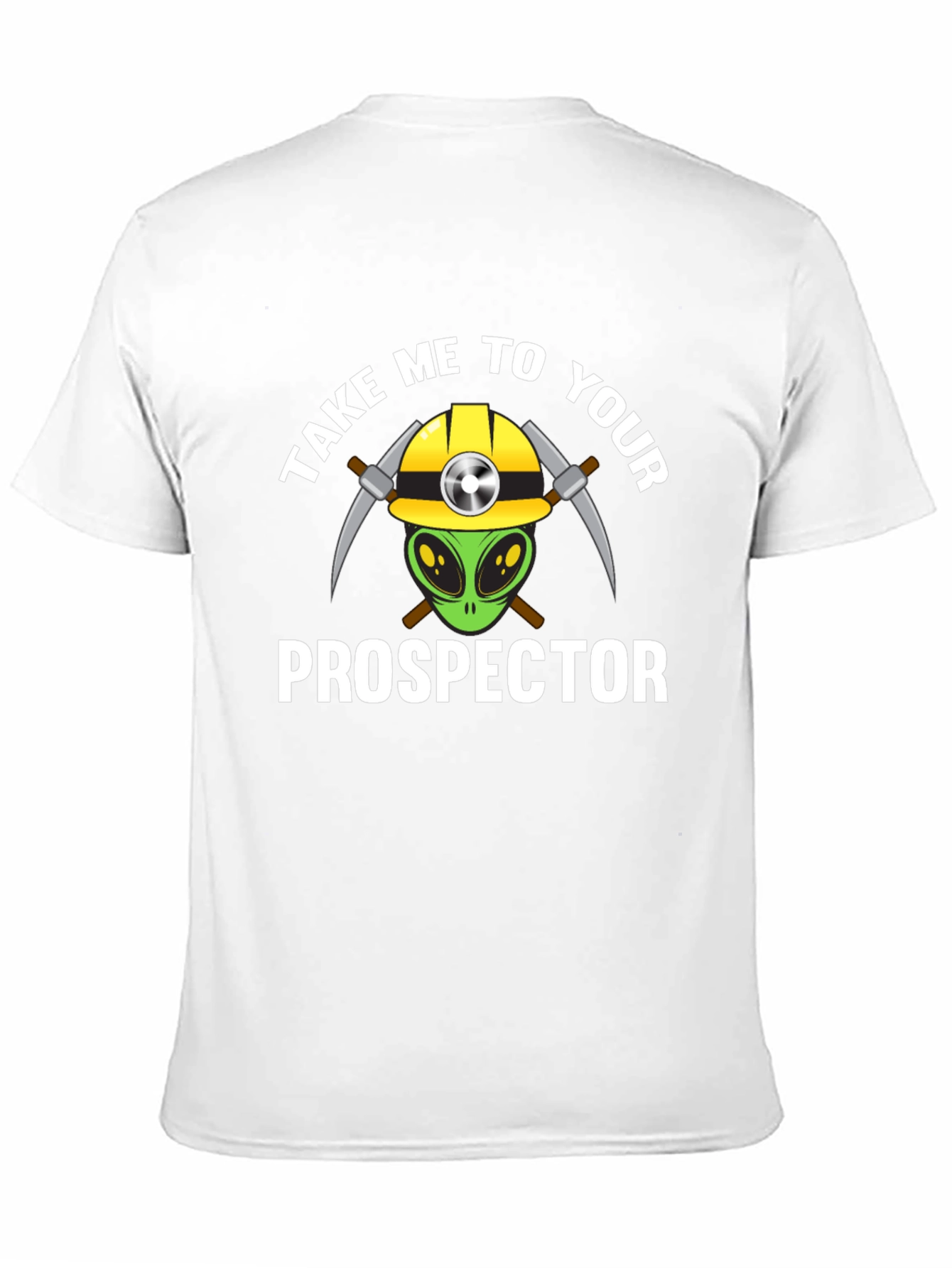 Camiseta Negra - Extraterrestre Minero