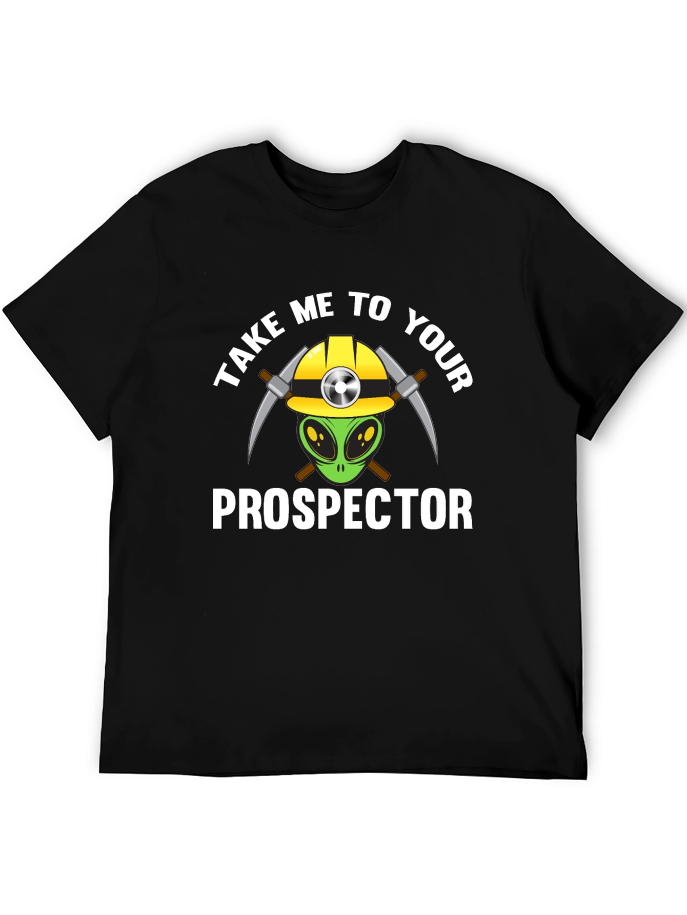 Camiseta Negra - Extraterrestre Minero