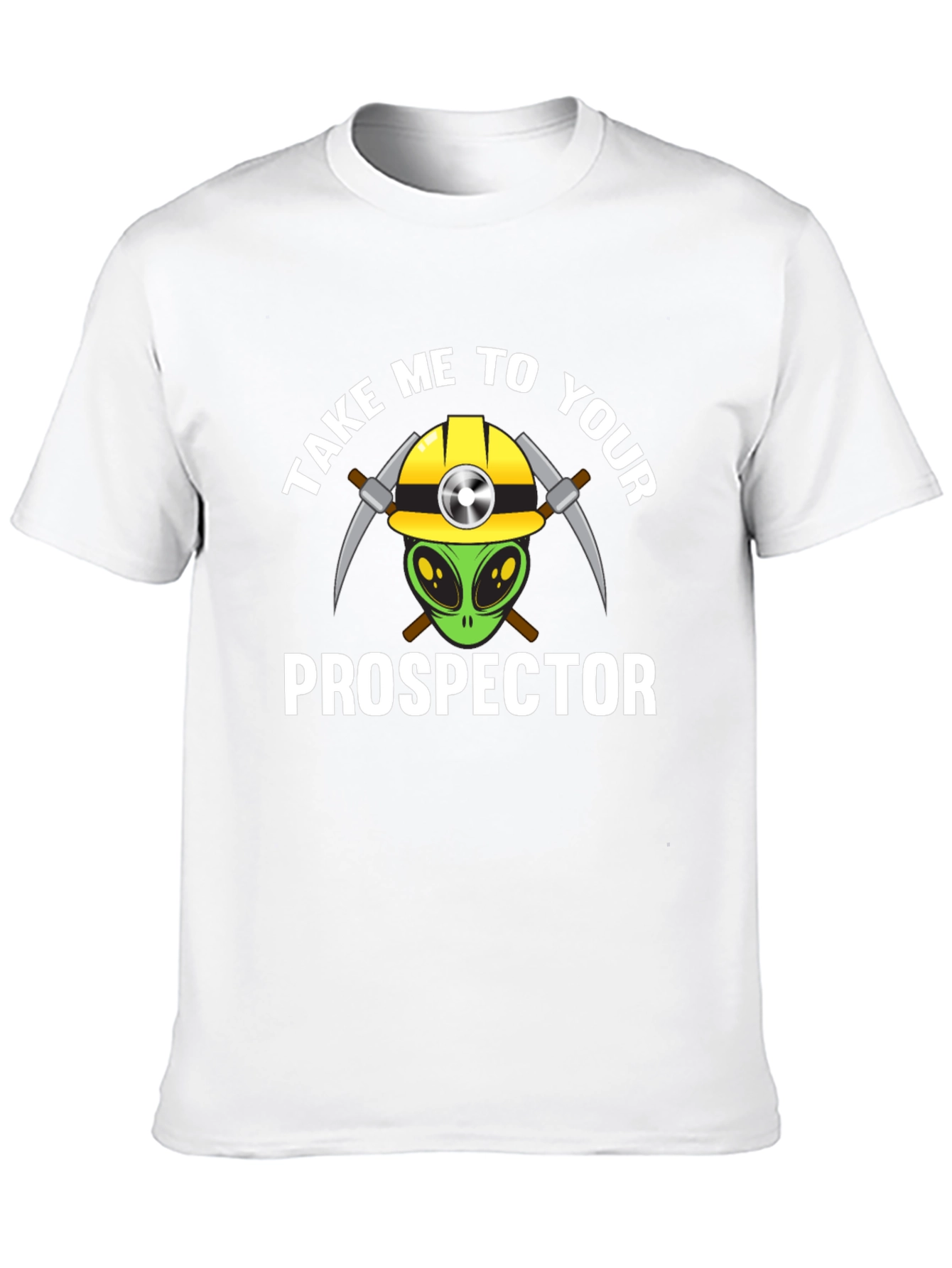 Camiseta Negra - Extraterrestre Minero