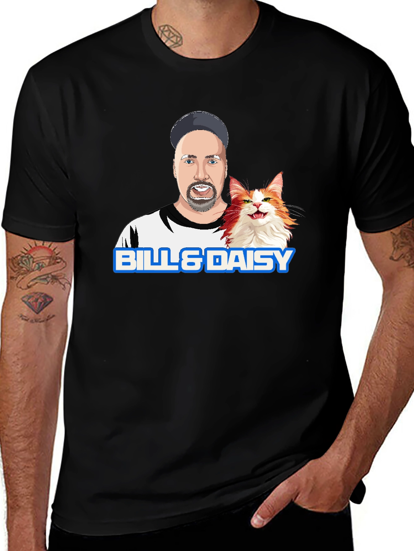 Bill & Daisy Cartoon Graphic T-Shirt
