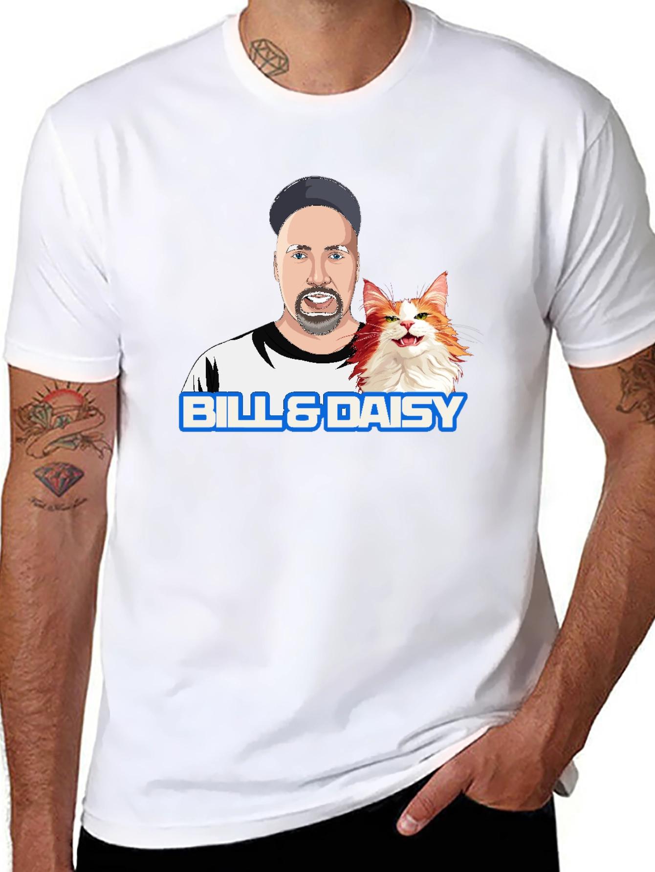Bill & Daisy Cartoon Graphic T-Shirt