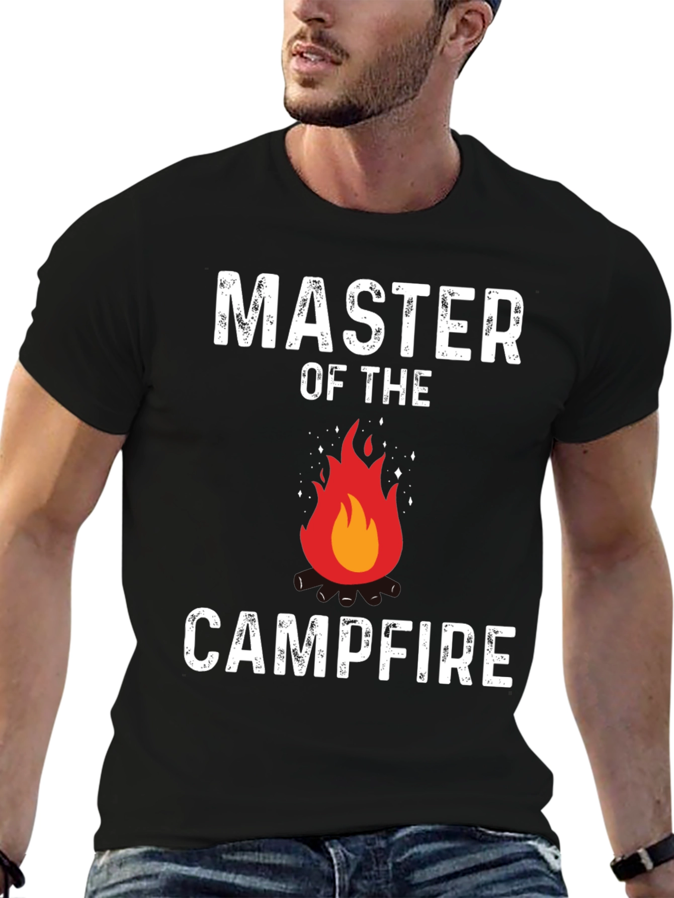 Camiseta Master of the Campfire Negra para Hombre