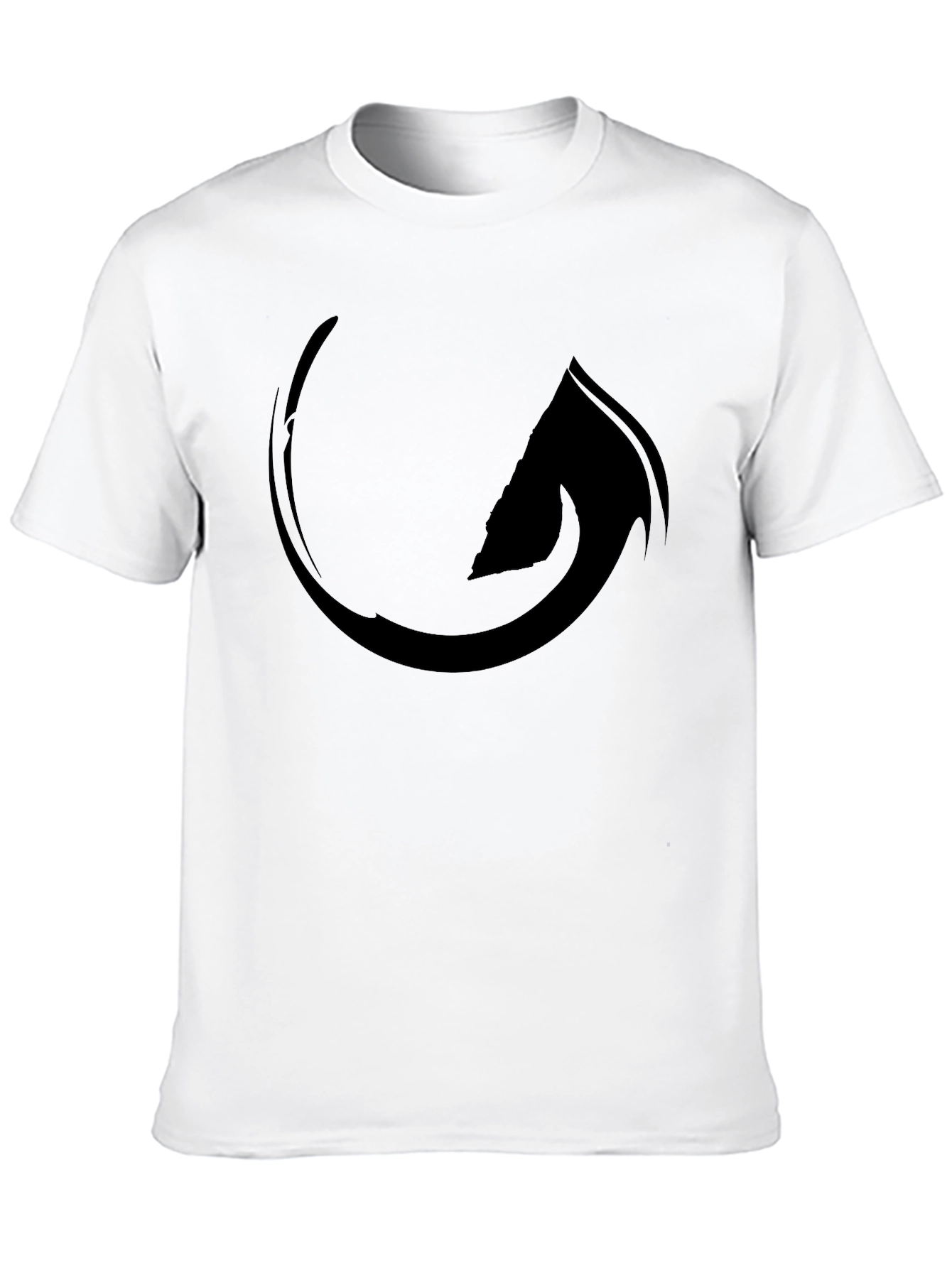 Camiseta Negra con Diseño Abstracto