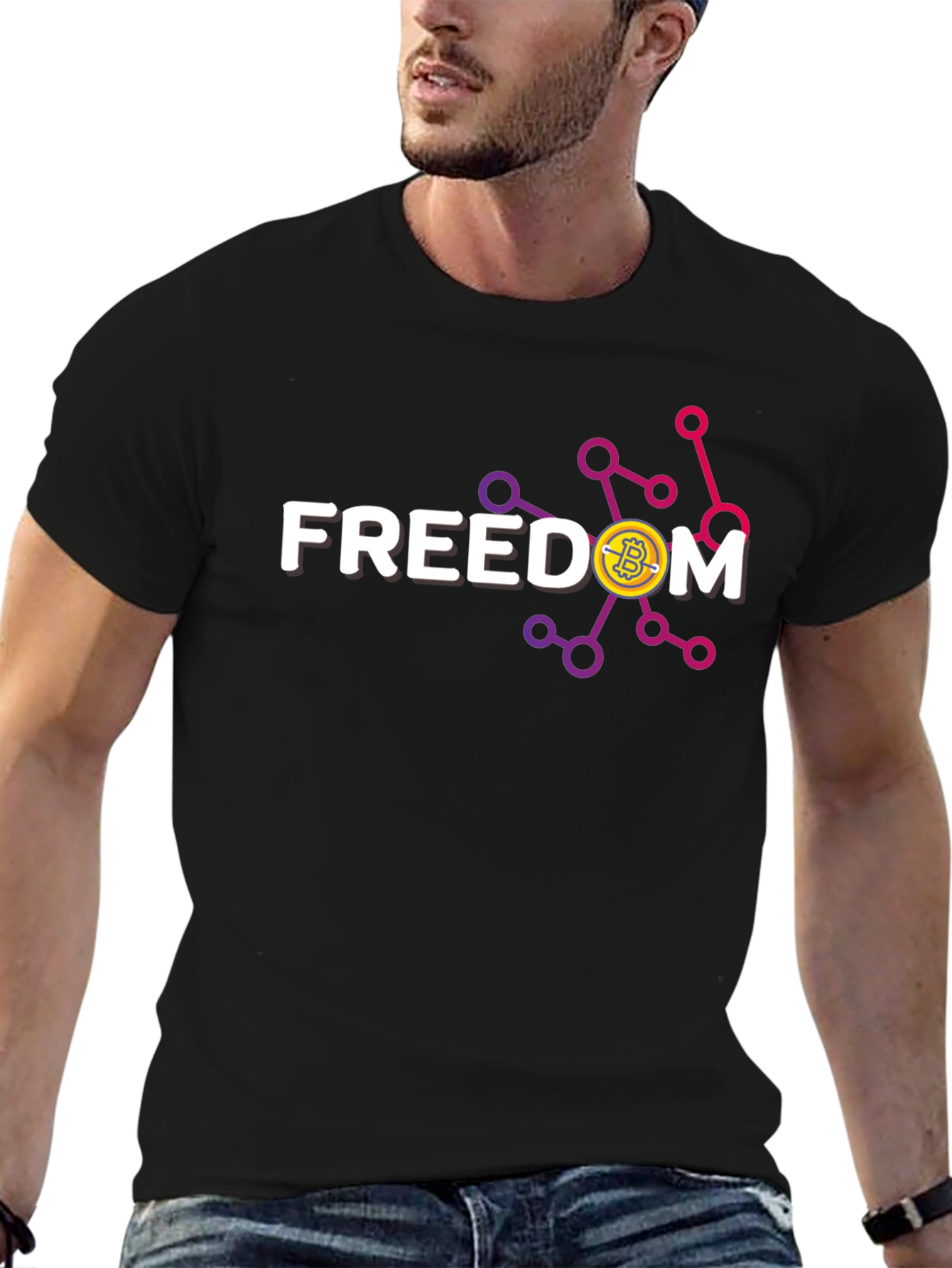 Camiseta Bitcoin Libertad para Hombre - Diseño Único