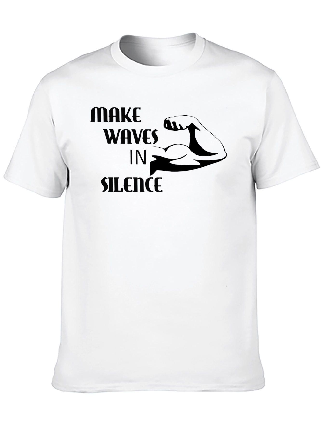 Camiseta Negra: Haz Olas en Silencio