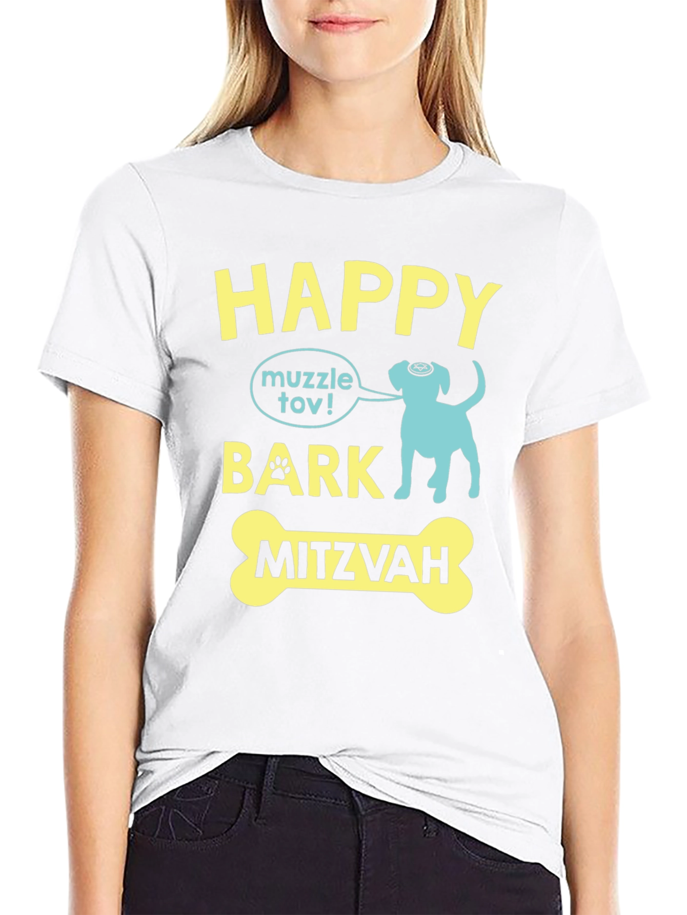 Camiseta Happy Bark Mitzvah para Amantes de Perros