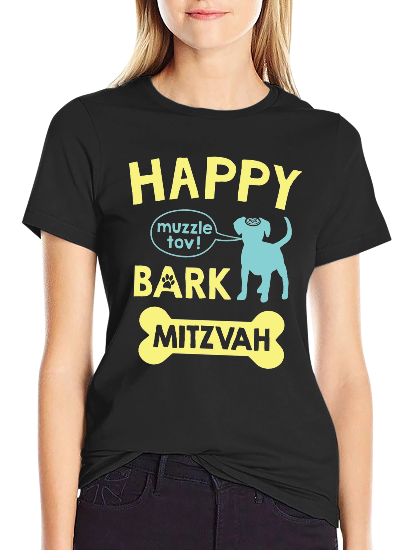 Camiseta Happy Bark Mitzvah para Amantes de Perros