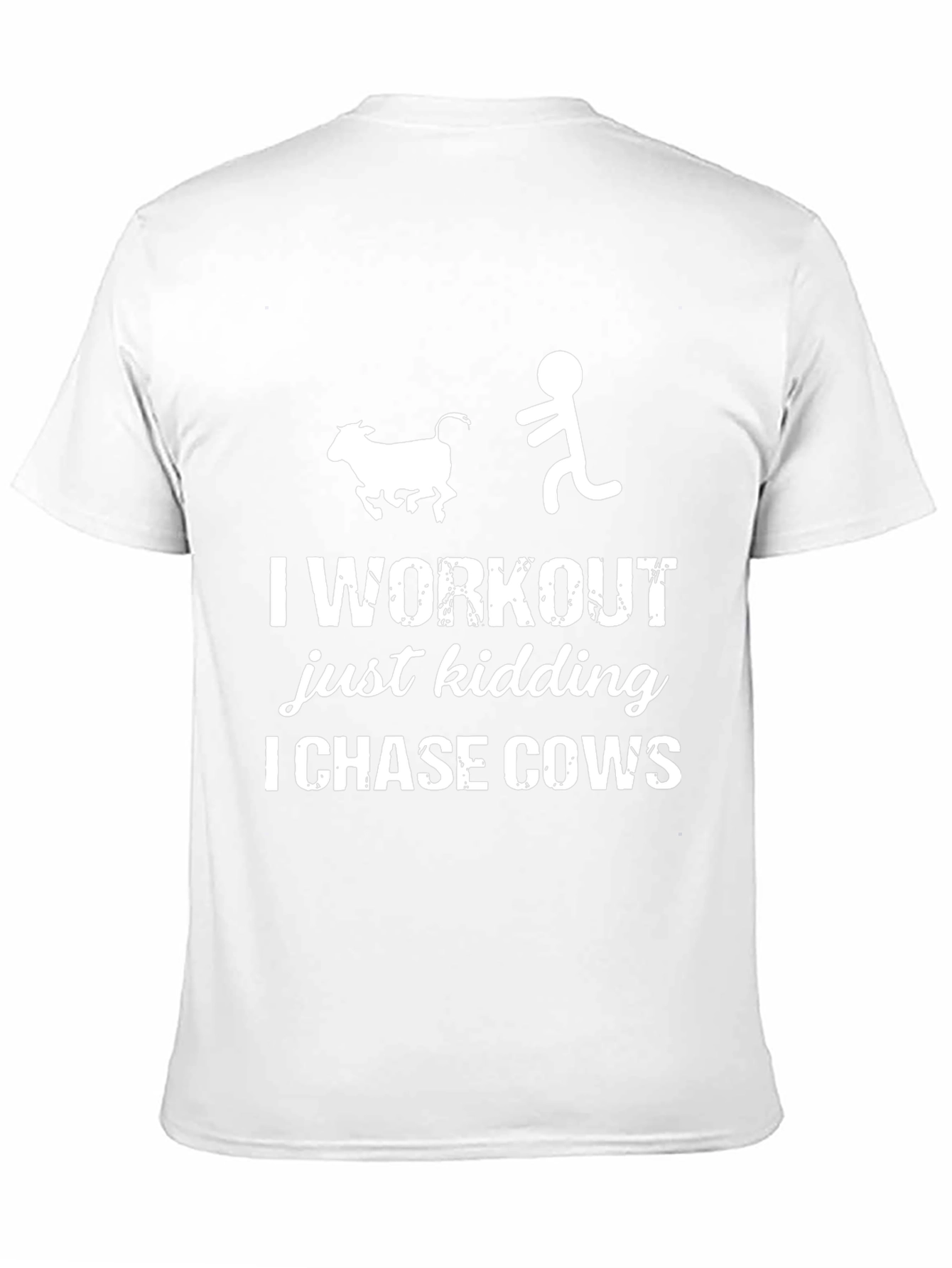 Camiseta Hombre: Persiguiendo Vacas con Humor