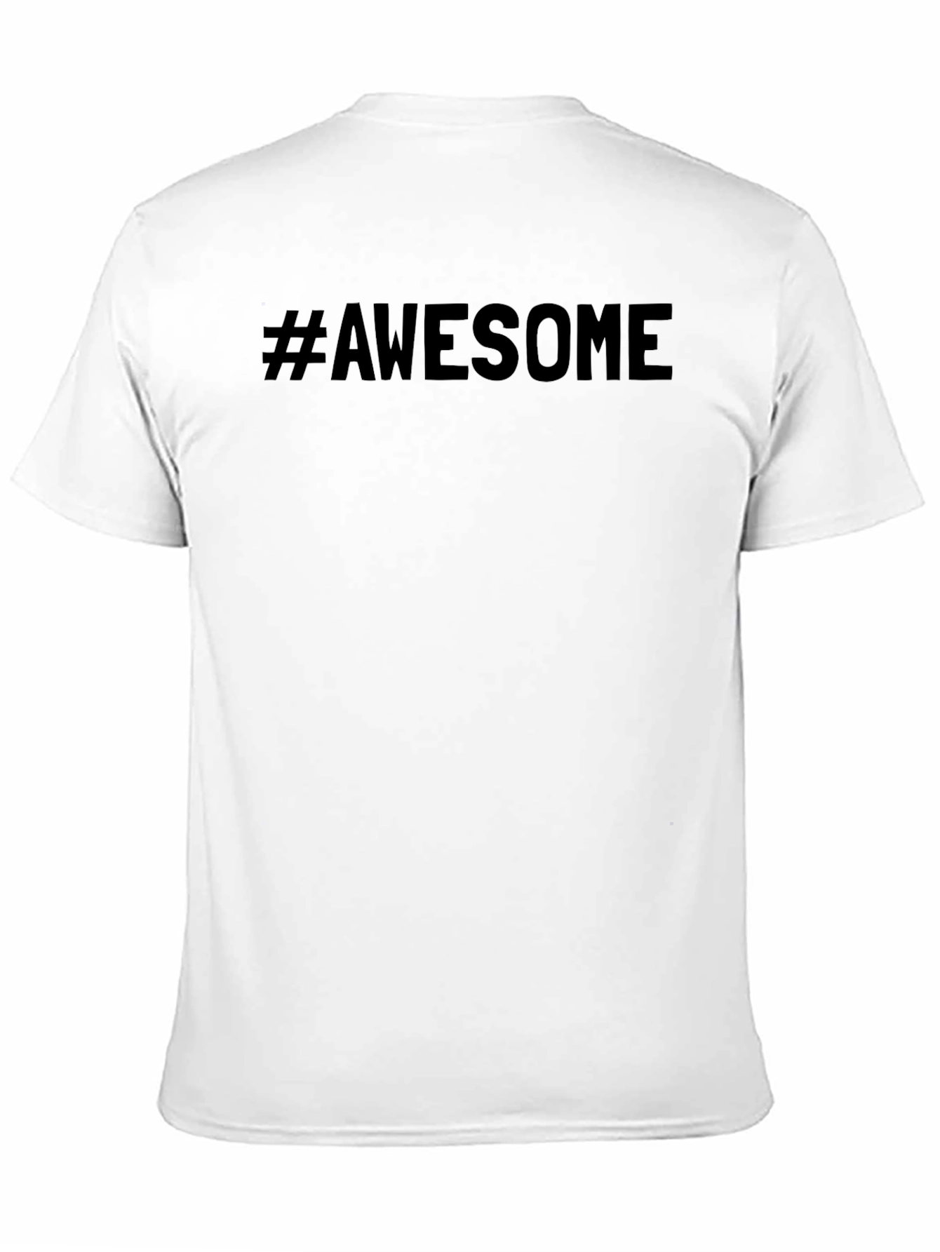 Camiseta Negra #Awesome Casual para Hombre