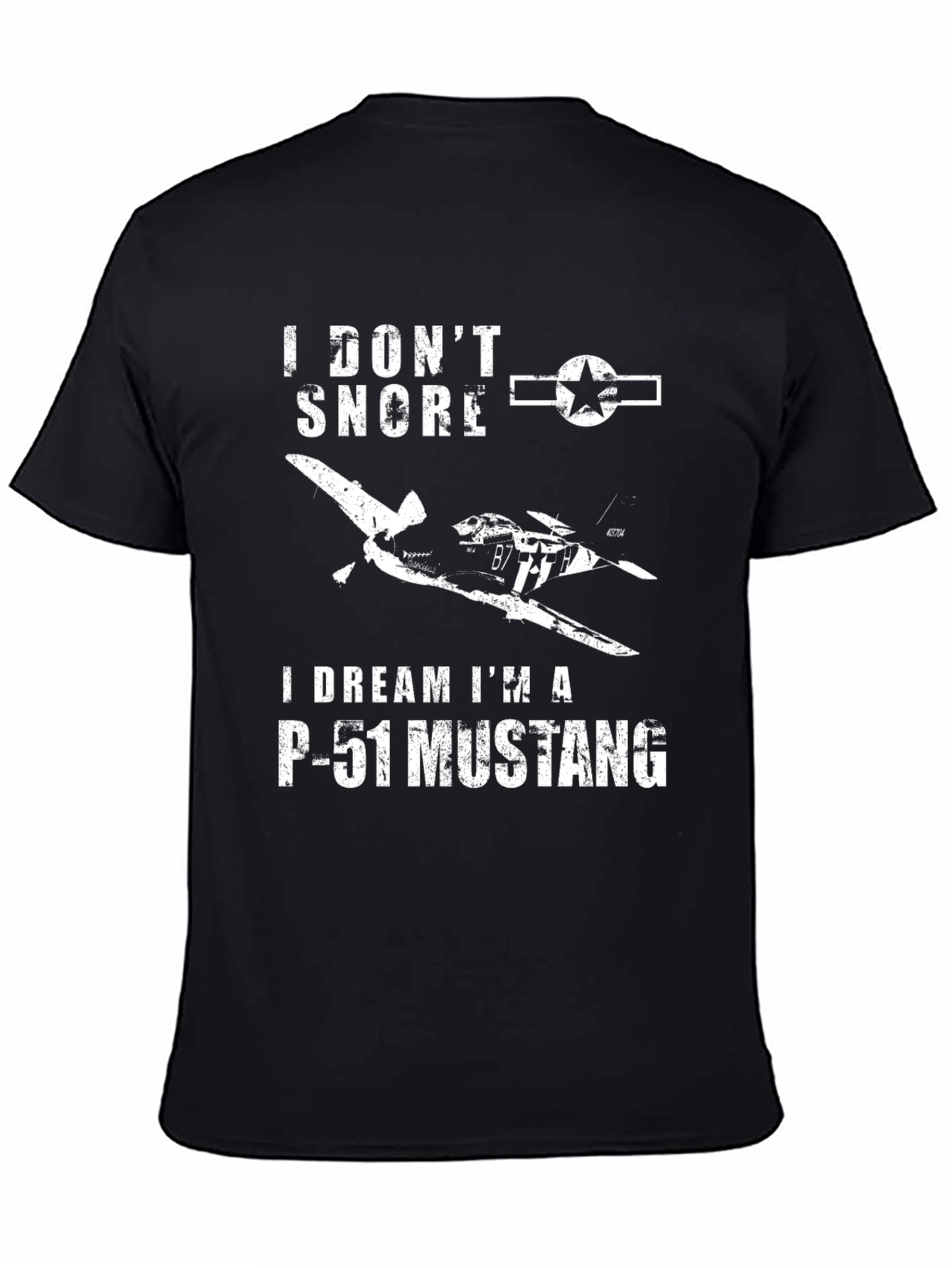 Camiseta Hombre: No Ronco ¡Sueño con un P-51 Mustang!