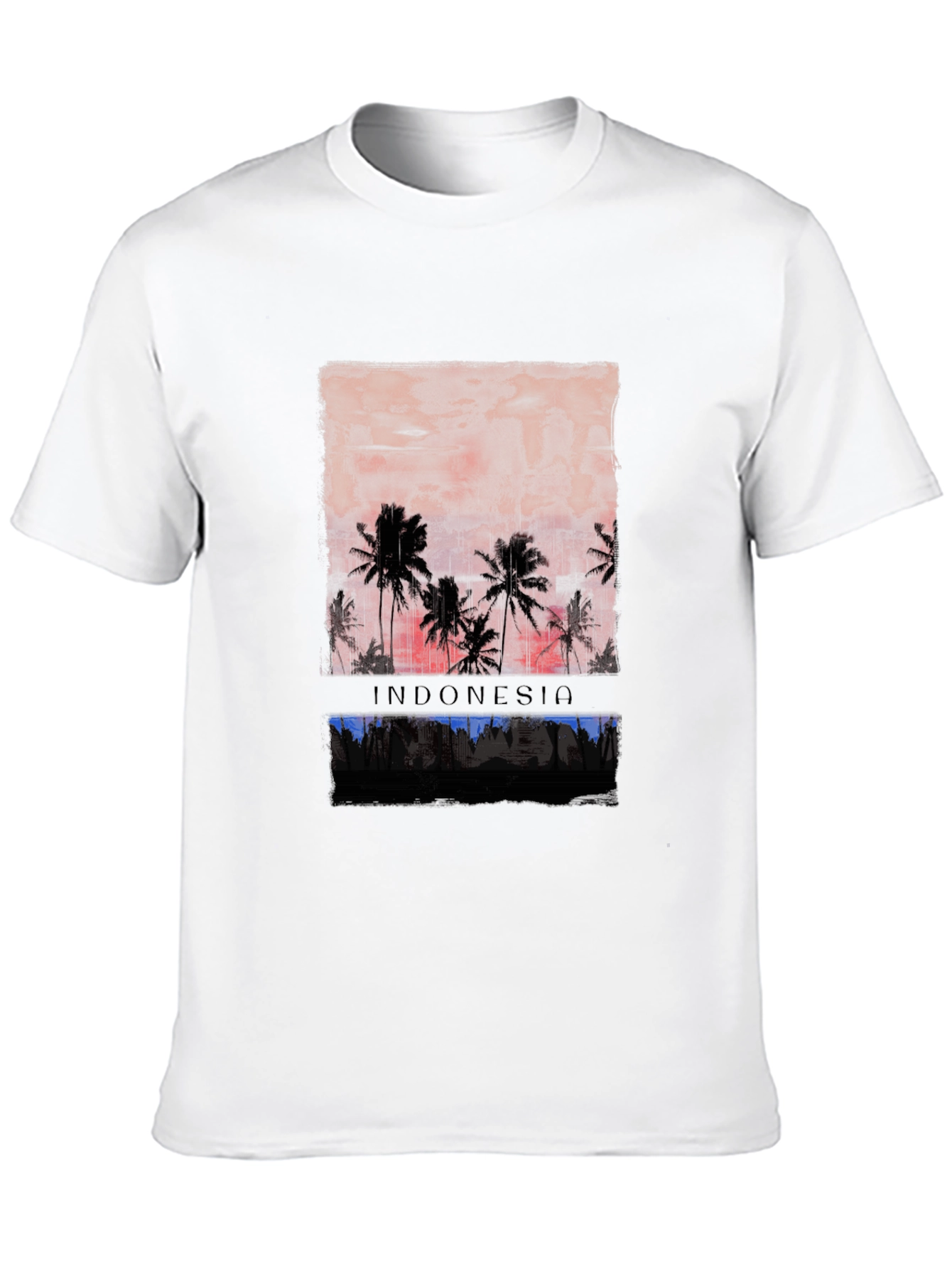 Camiseta Hombre Negra Indonesia - Estilo Verano