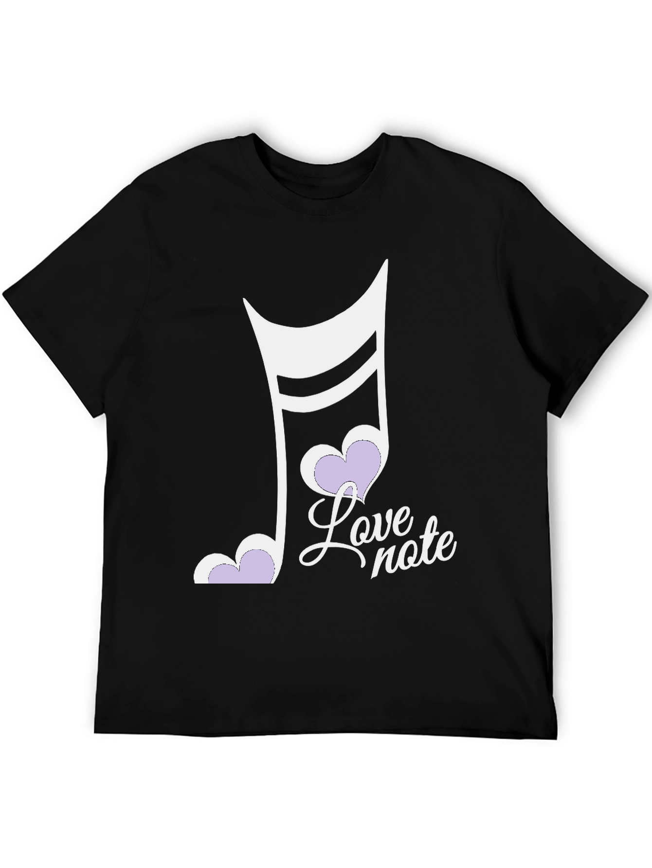 Camiseta Negra Love Note Hombre