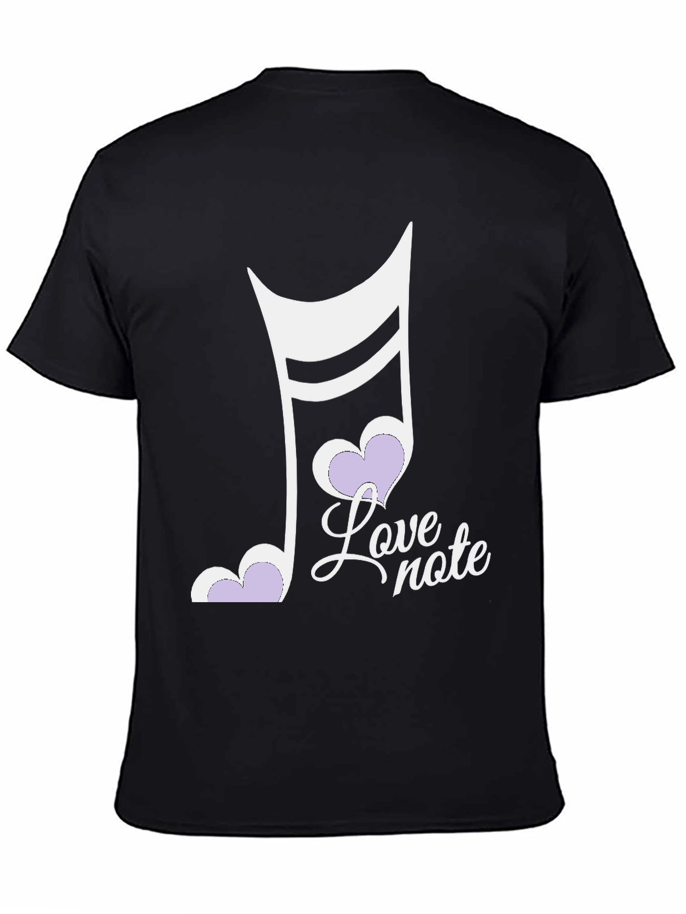 Camiseta Negra Love Note Hombre