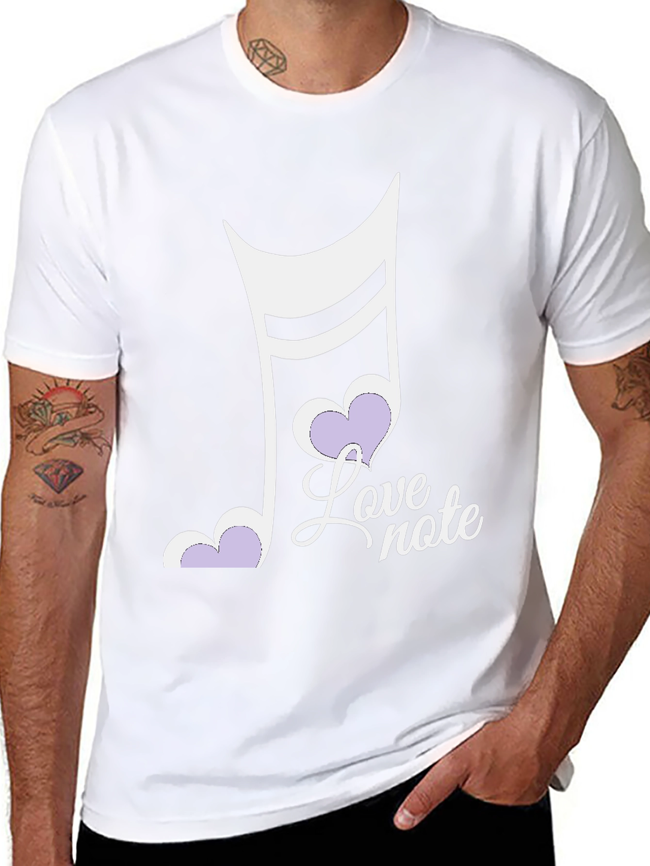 Camiseta Negra Love Note Hombre