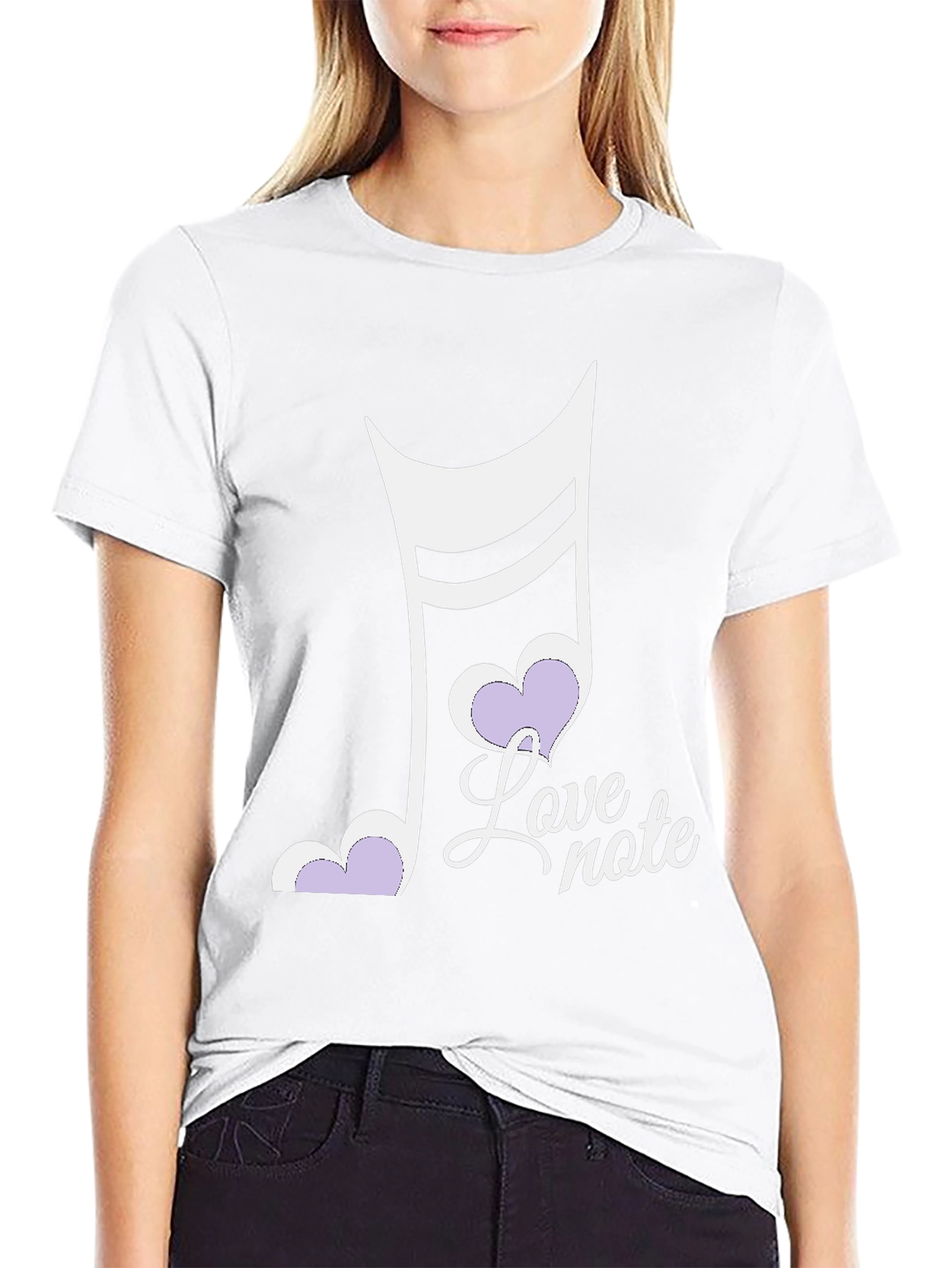 Camiseta Negra Love Note Hombre