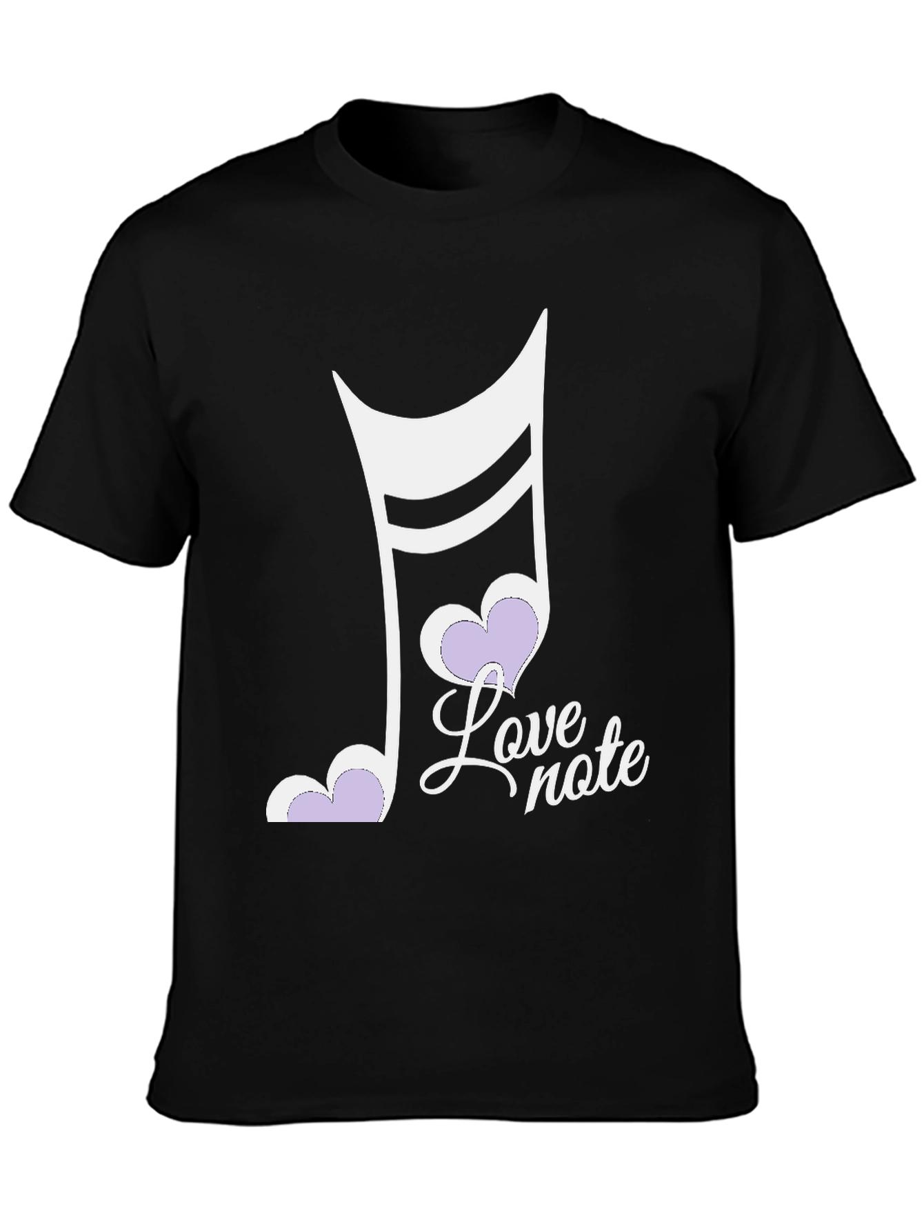 Camiseta Negra Love Note Hombre