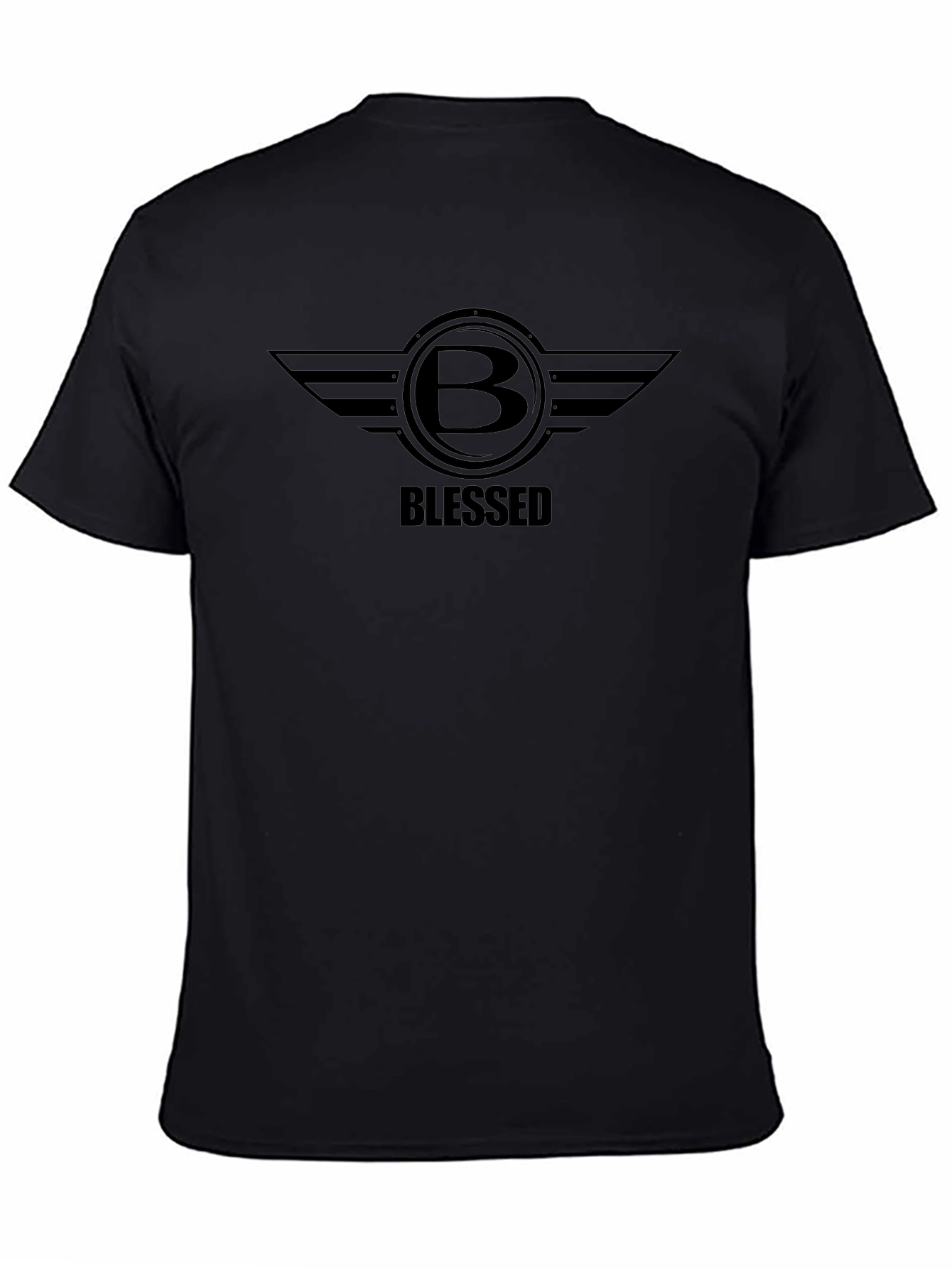 Camiseta Negra Blessed con Diseño Gráfico