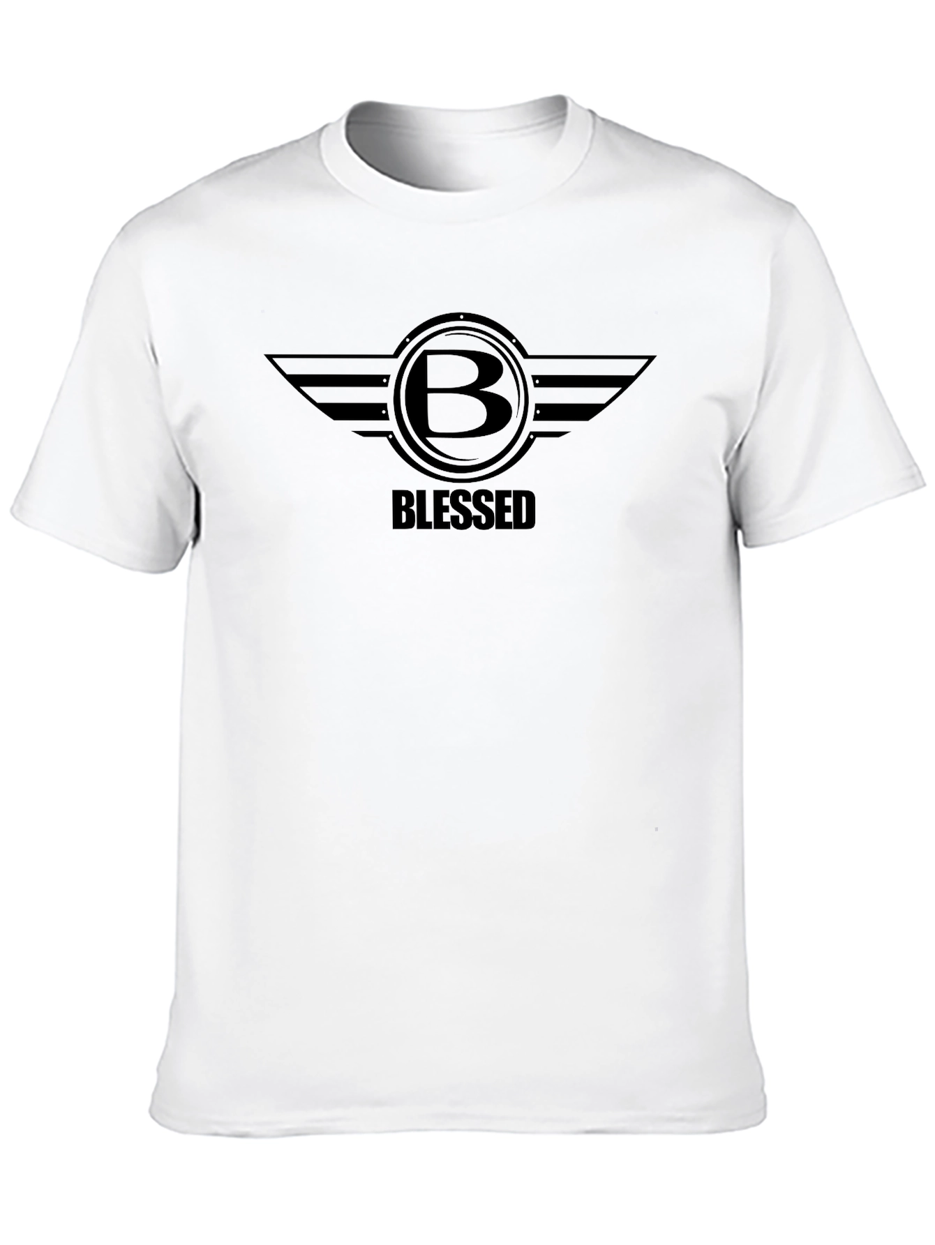 Camiseta Negra Blessed con Diseño Gráfico