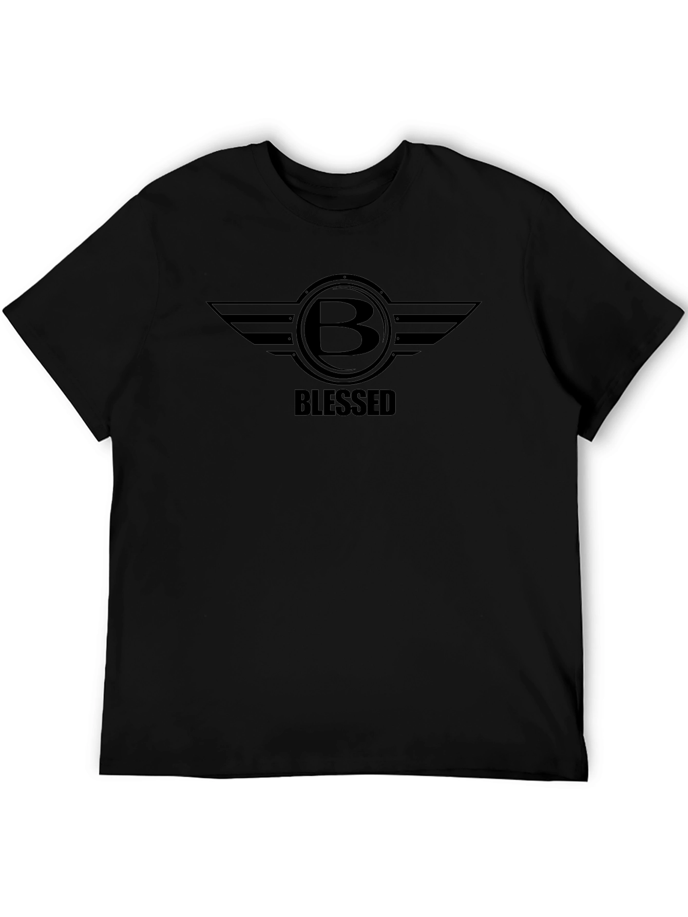 Camiseta Negra Blessed con Diseño Gráfico