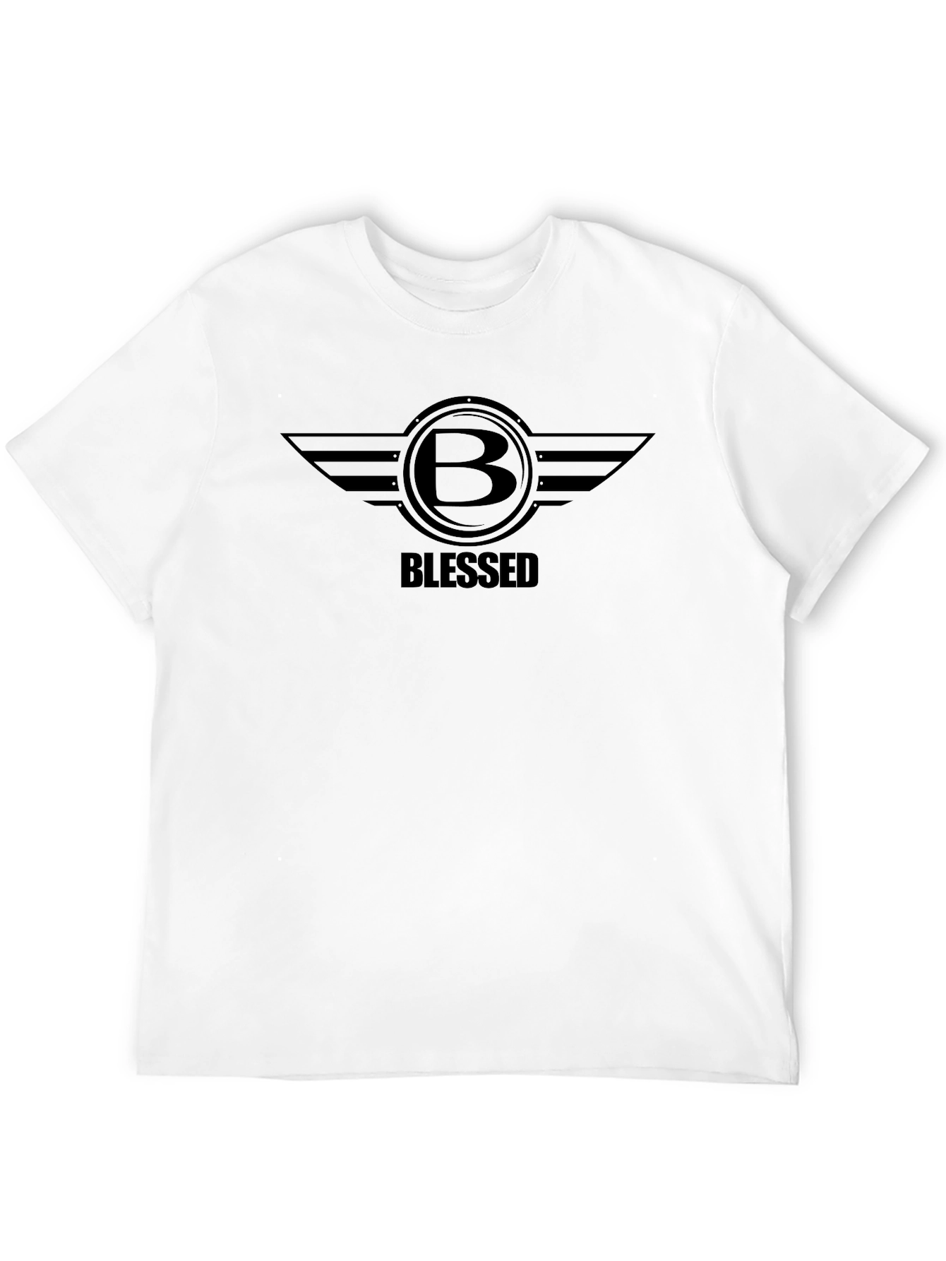 Camiseta Negra Blessed con Diseño Gráfico
