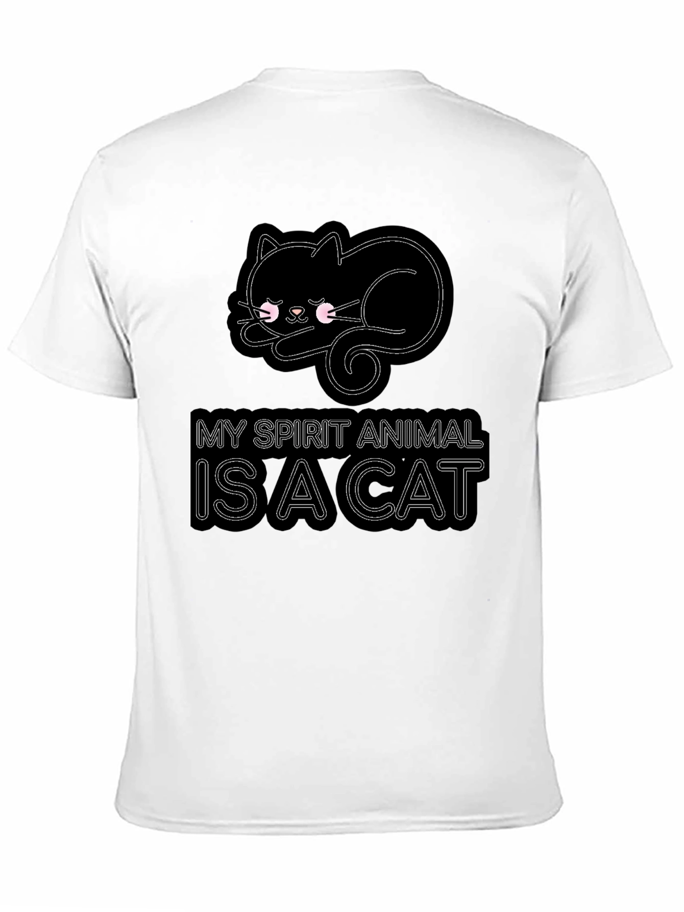 Camiseta Negra Mi Animal Espiritual es un Gato
